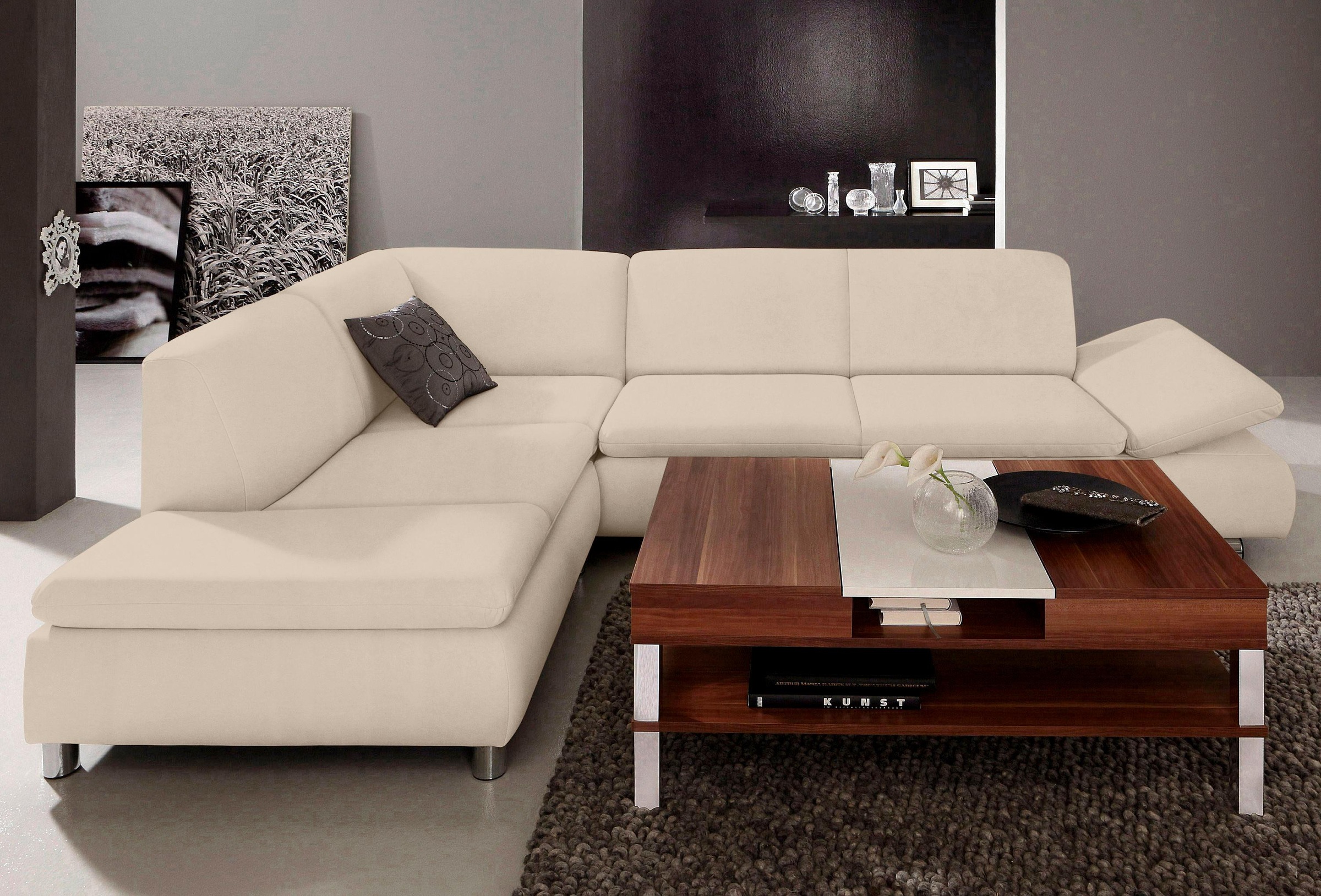 Max Winzer® Ecksofa »Toulouse«, mit klappbaren Armlehnen, Breite 237 cm