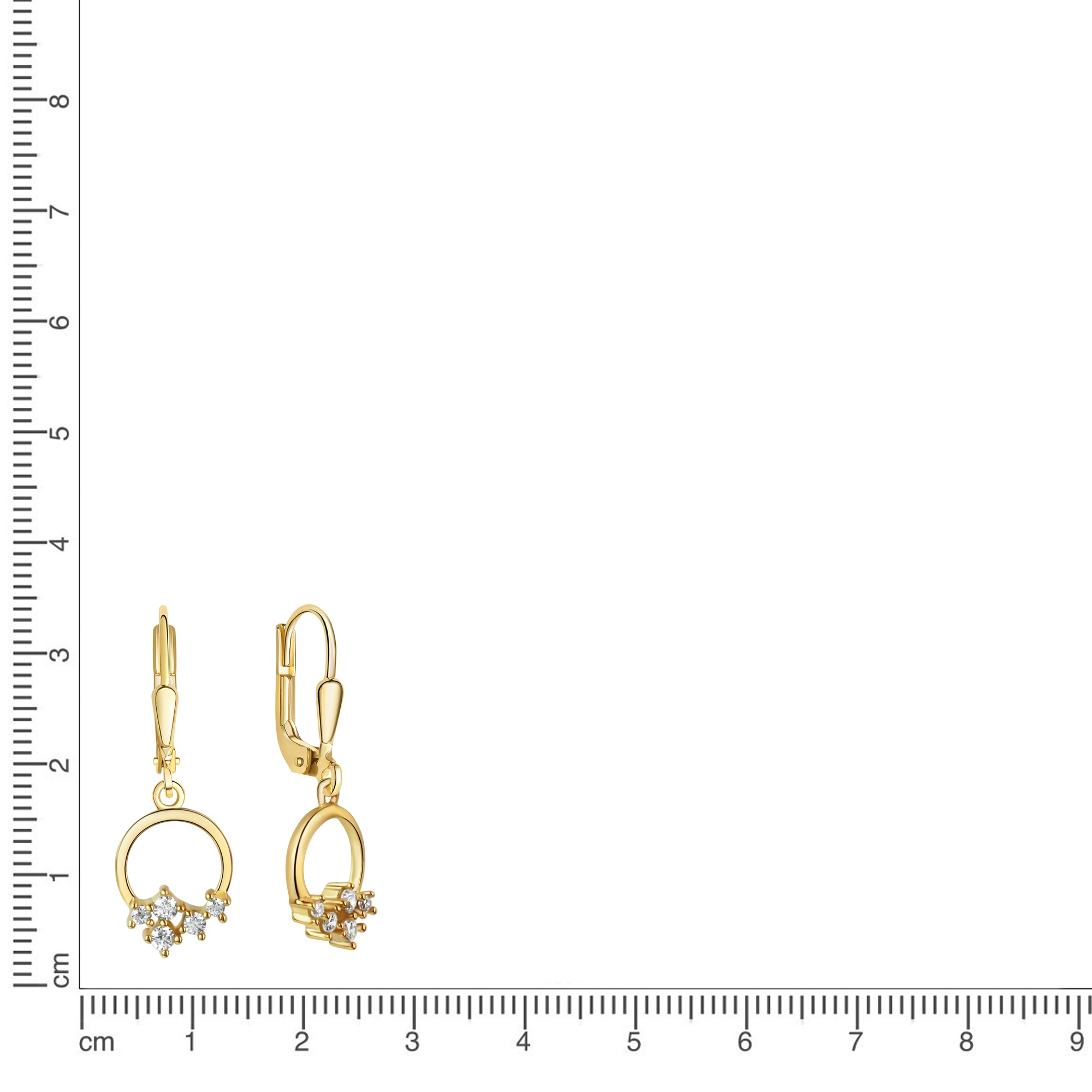 Vivance Paar Ohrhänger »375/- Gelbgold Zirkonia«