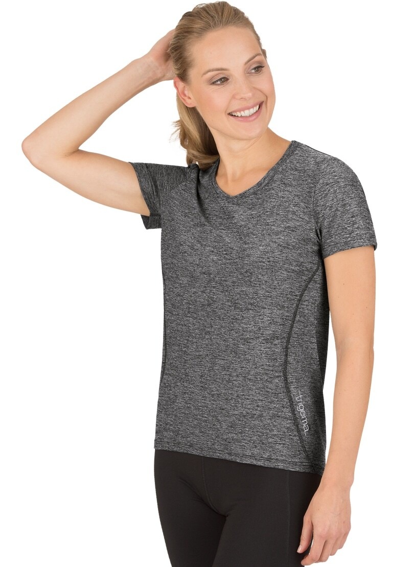 Trigema T-Shirt "TRIGEMA Sportshirt in Melange-Optik" 1 Stk. tlg. günstig online kaufen