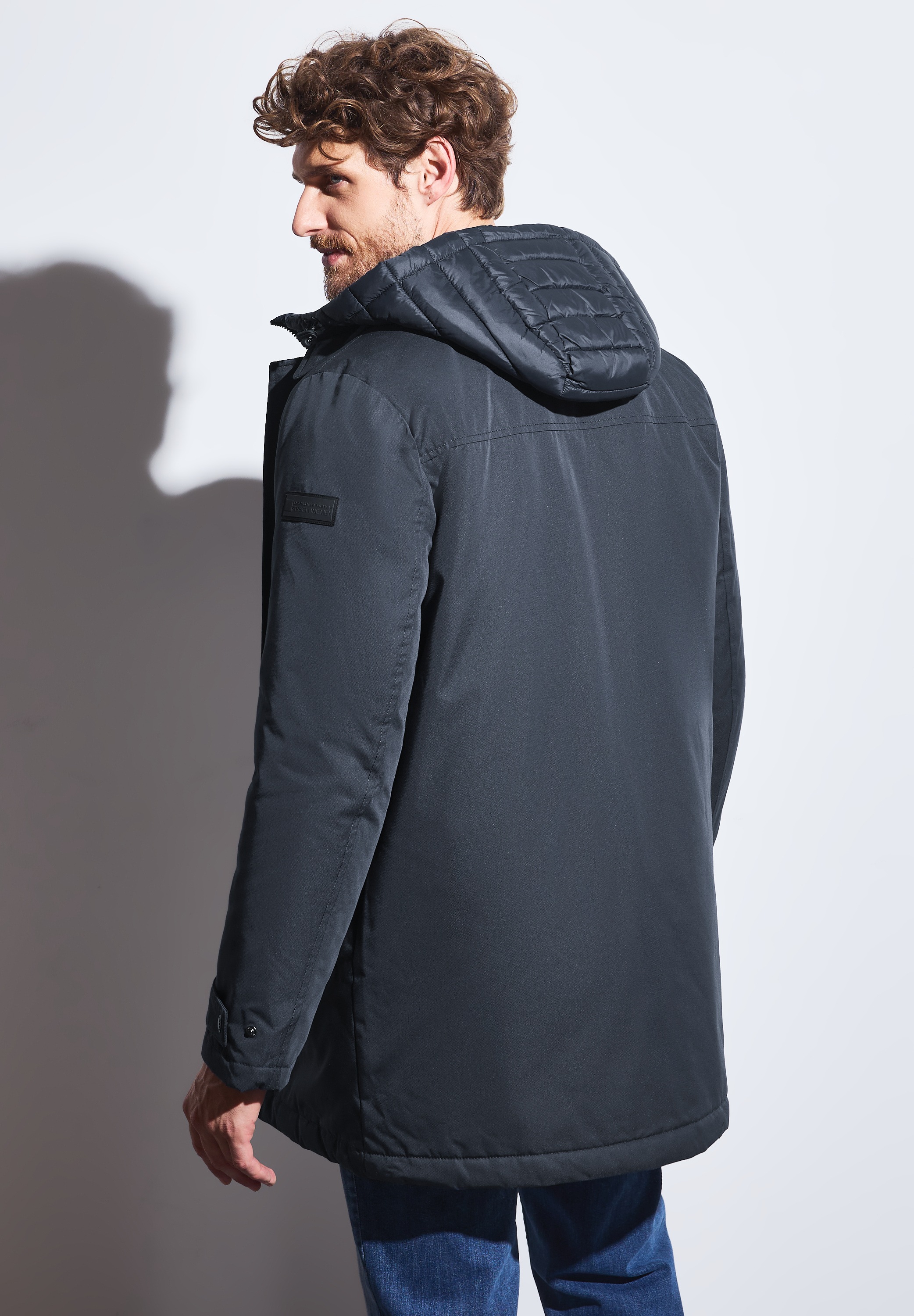 STREET ONE MEN Winterjacke, mit Kapuze, mit Kapuze günstig online kaufen