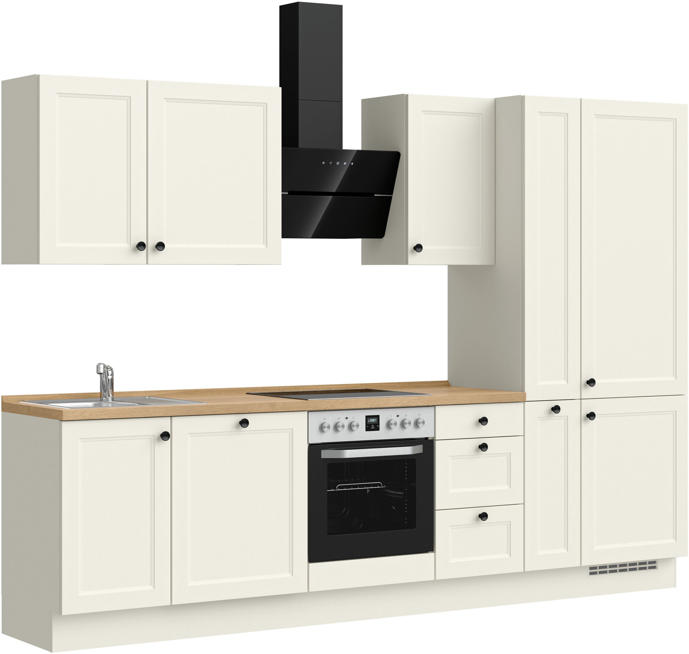 nobilia® Küchenzeile »"Cascada II"«, vormontiert, Breite 300 cm, Ausrichtung wählbar, wahlw. mit E-Geräten