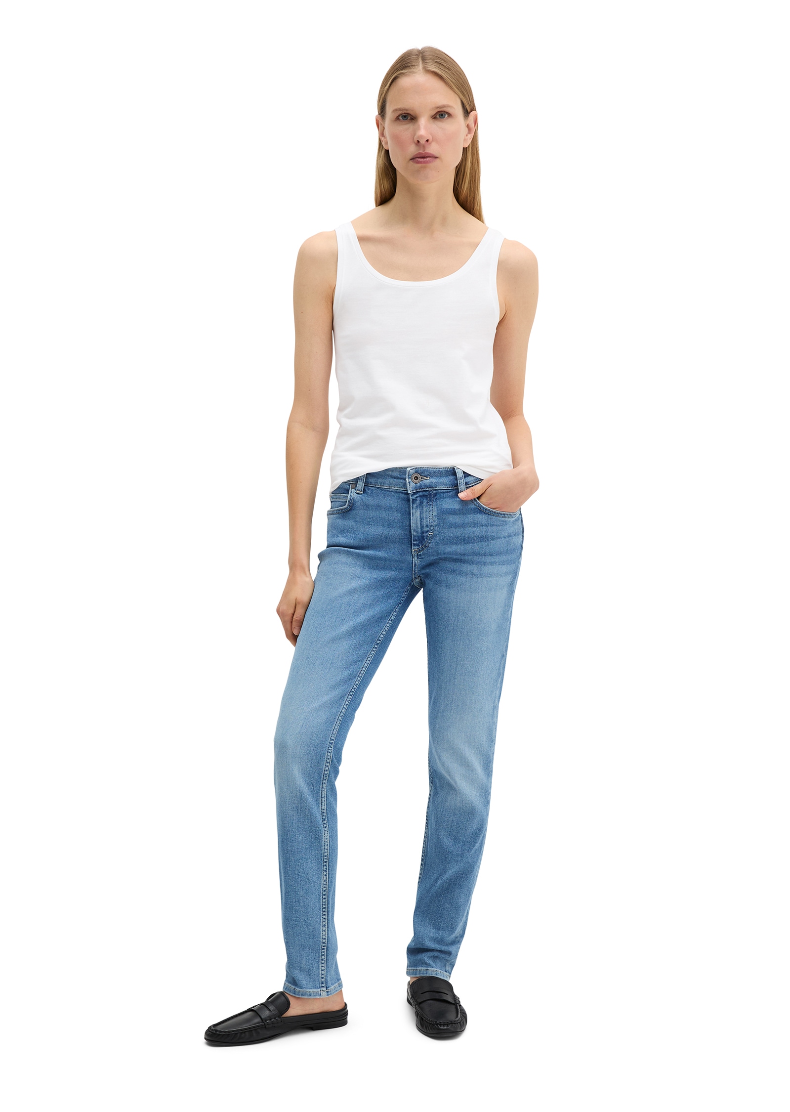 Marc O'Polo Slim-fit-Jeans »Model Alby slim aus Organic Cotton Stretch« mittlere Leibhöhe