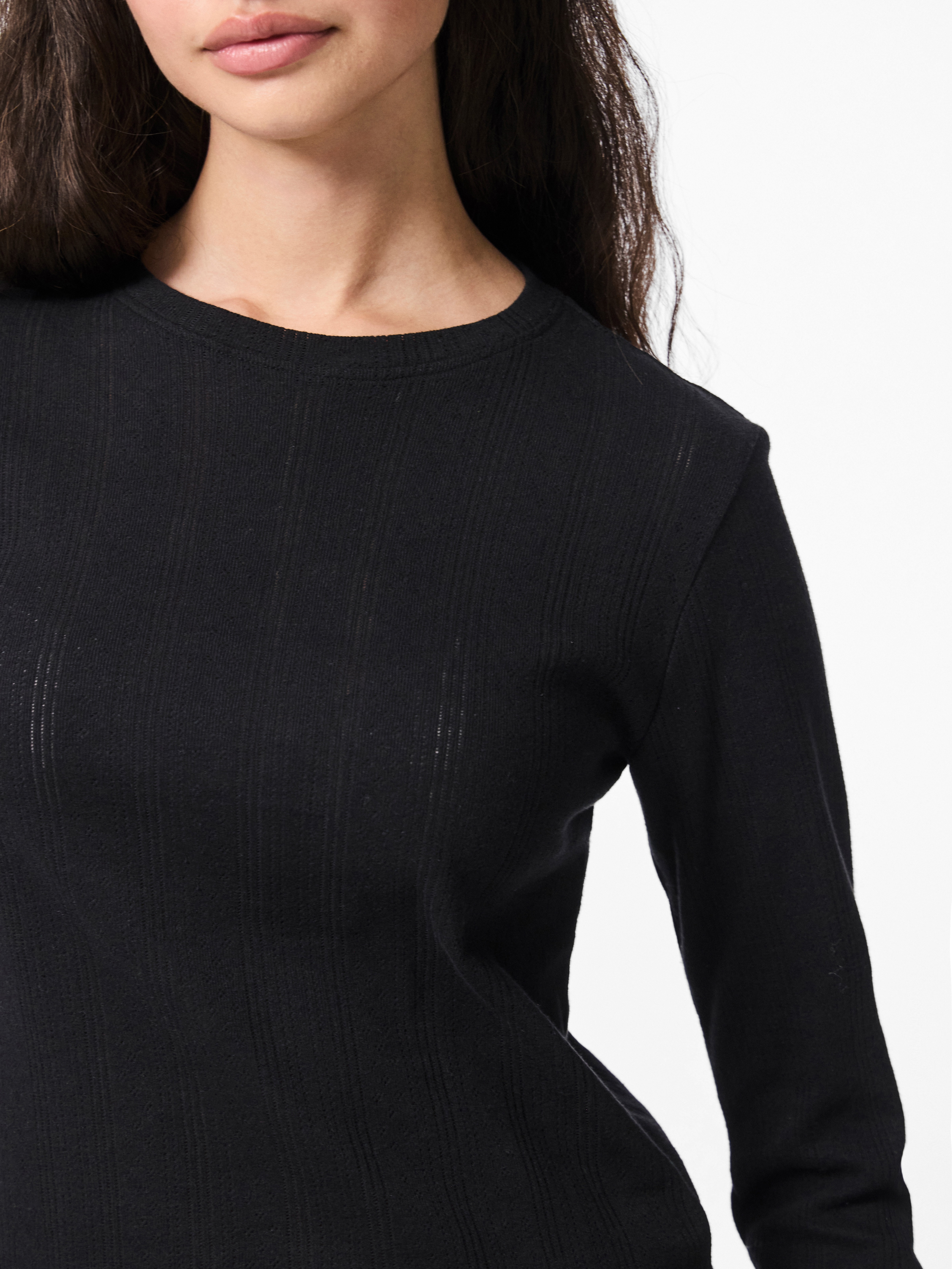 Thumbnail - pieces Langarmshirt "PCMARIE LS O-NECK POIN TOP JRS NOOS BC"