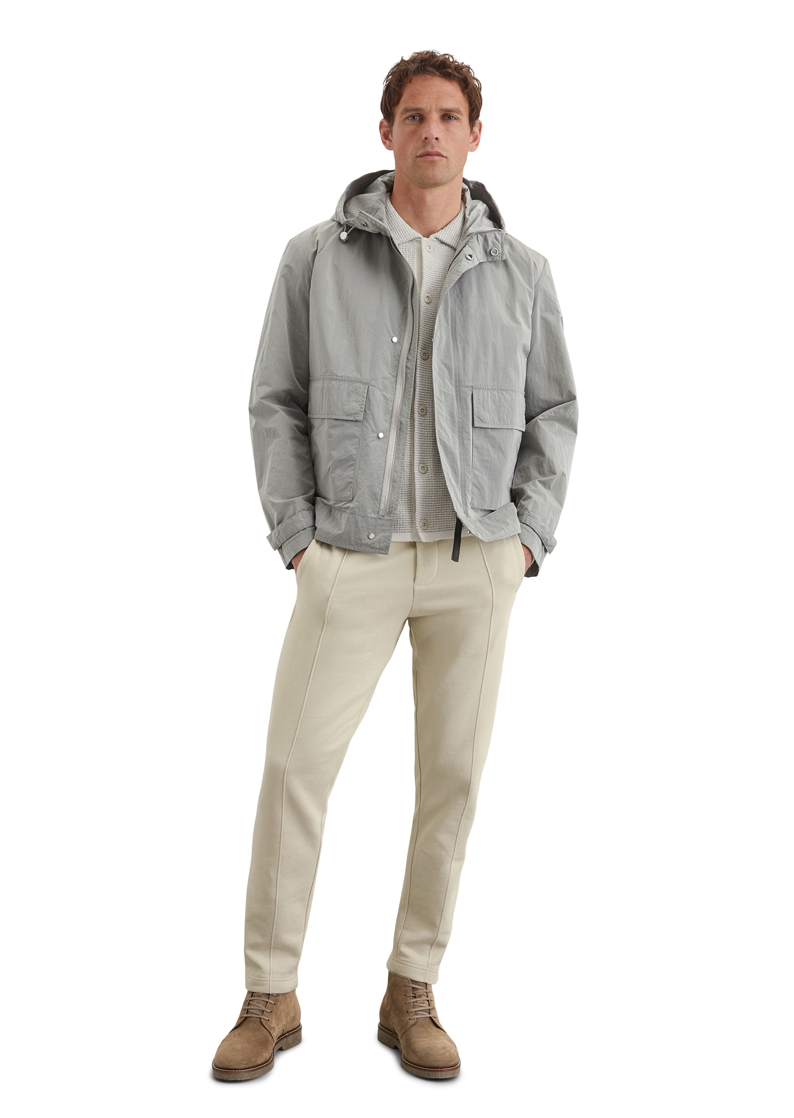 Marc O'Polo Outdoorjacke »aus wasserabweisendem Material«, mit Kapuze