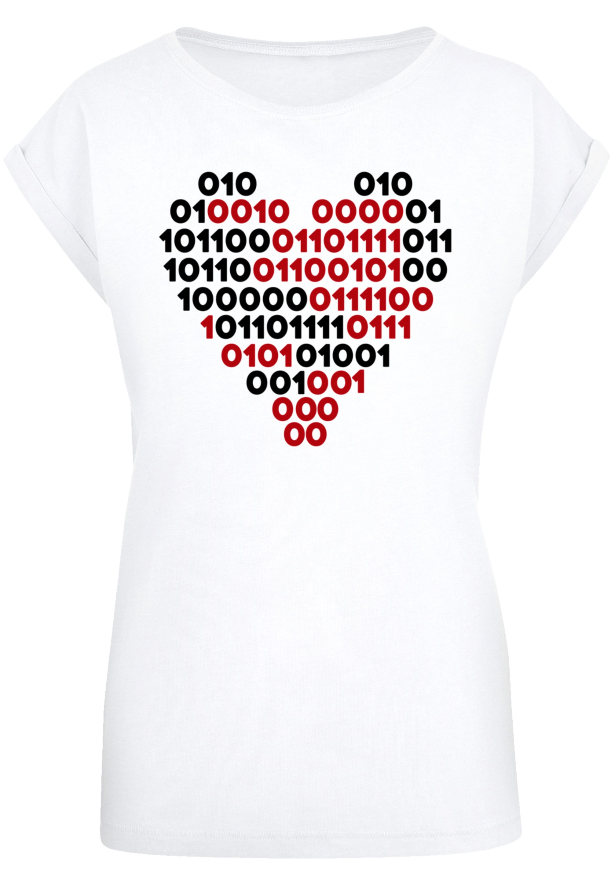 F4NT4STIC T-Shirt "I love you 01001001 Binary Code Herz Valentinstag", Prem günstig online kaufen