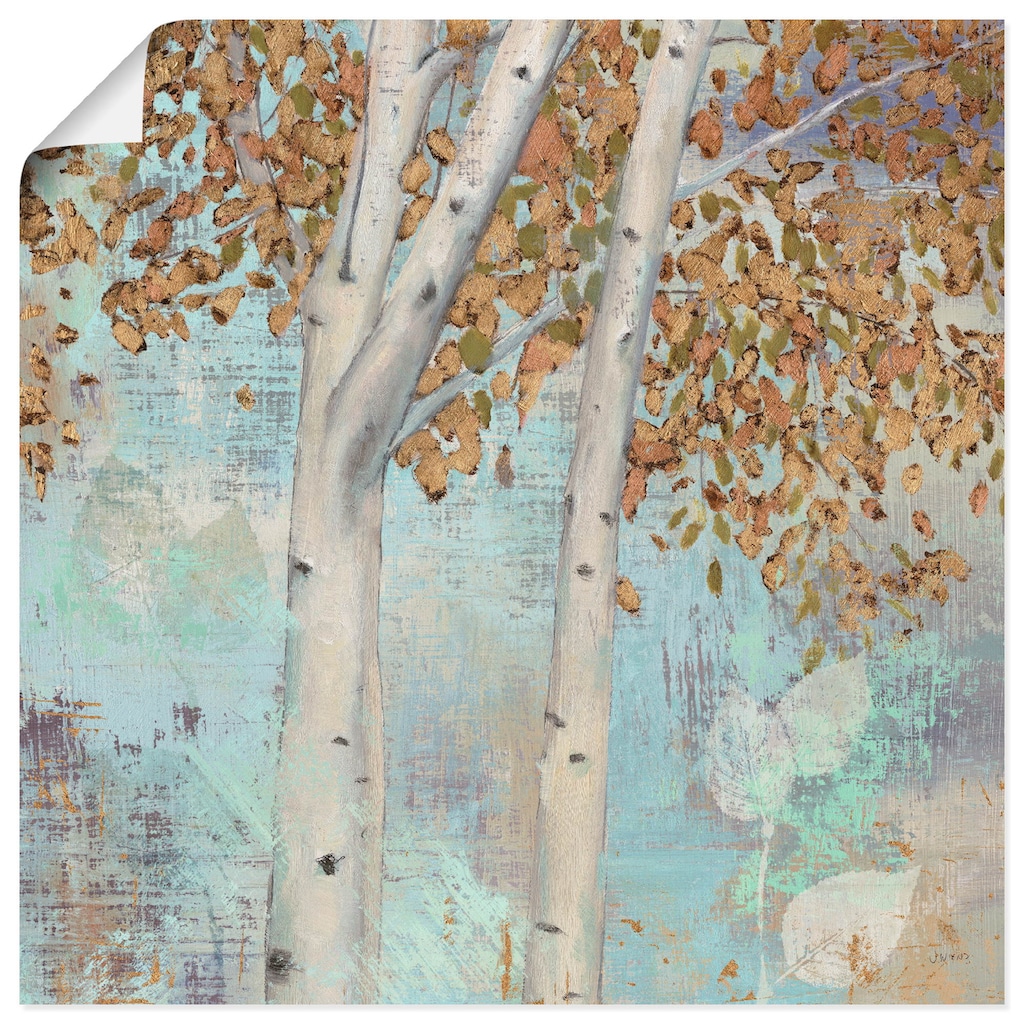 Artland Wandbild »Goldener Wald II«, Bäume, (1 St.)