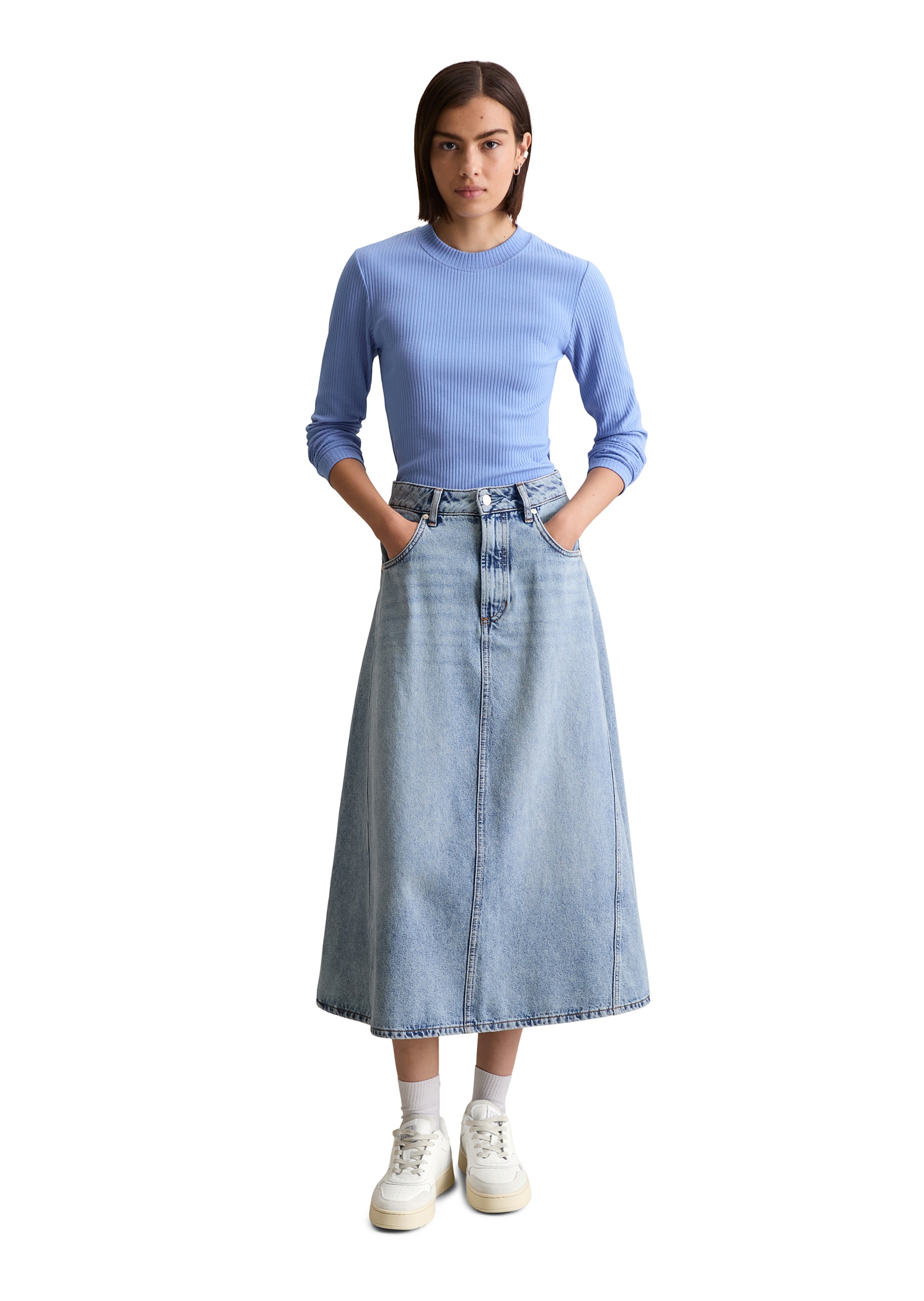 Marc O'Polo DENIM Longsleeve »slim aus Rippjersey«