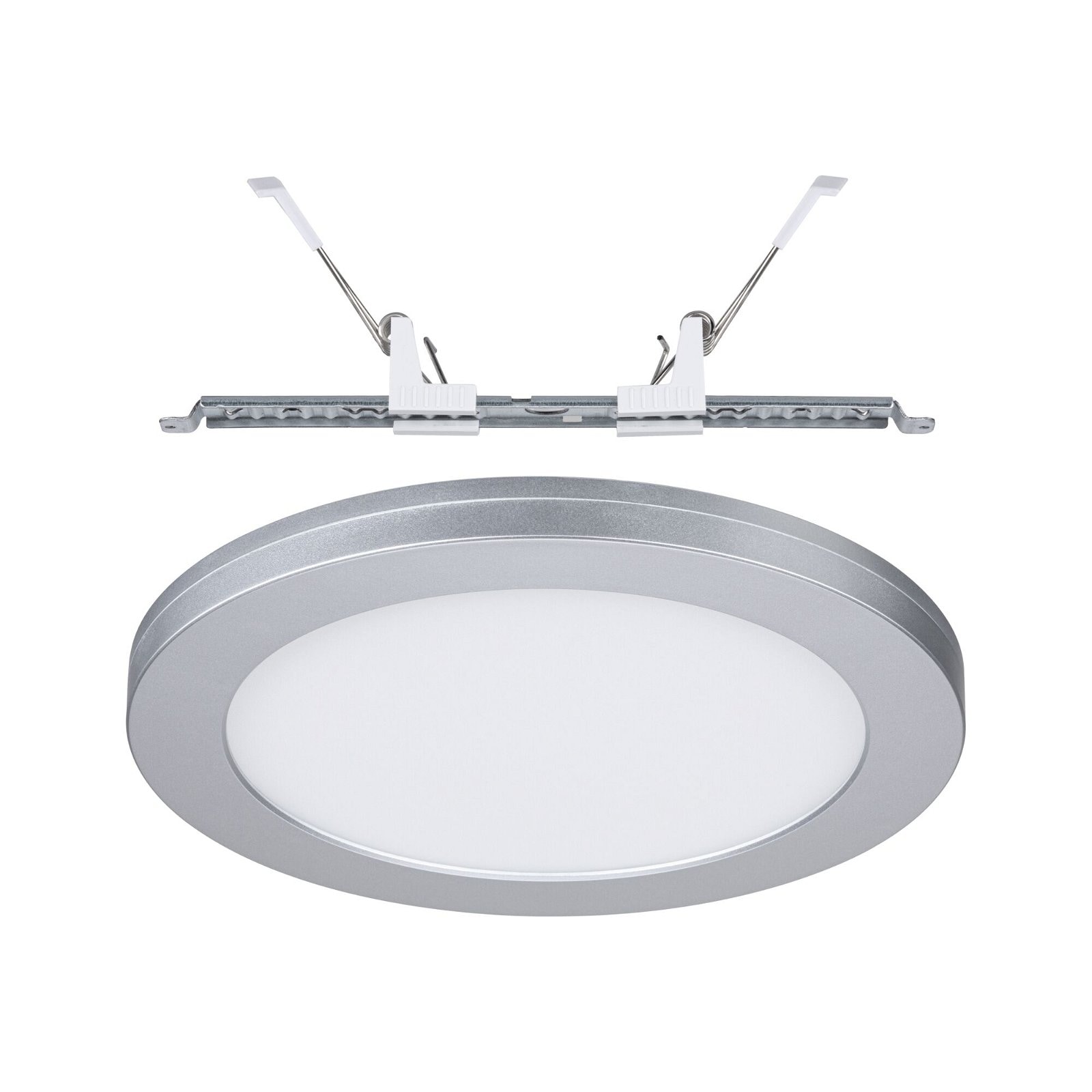 Paulmann LED Einbauleuchte »2in1 Cover-it rund 225mm 16,5W 1200lm 4000K Chrom matt« 1 Stk. Neutralweiß Einbaupanel
