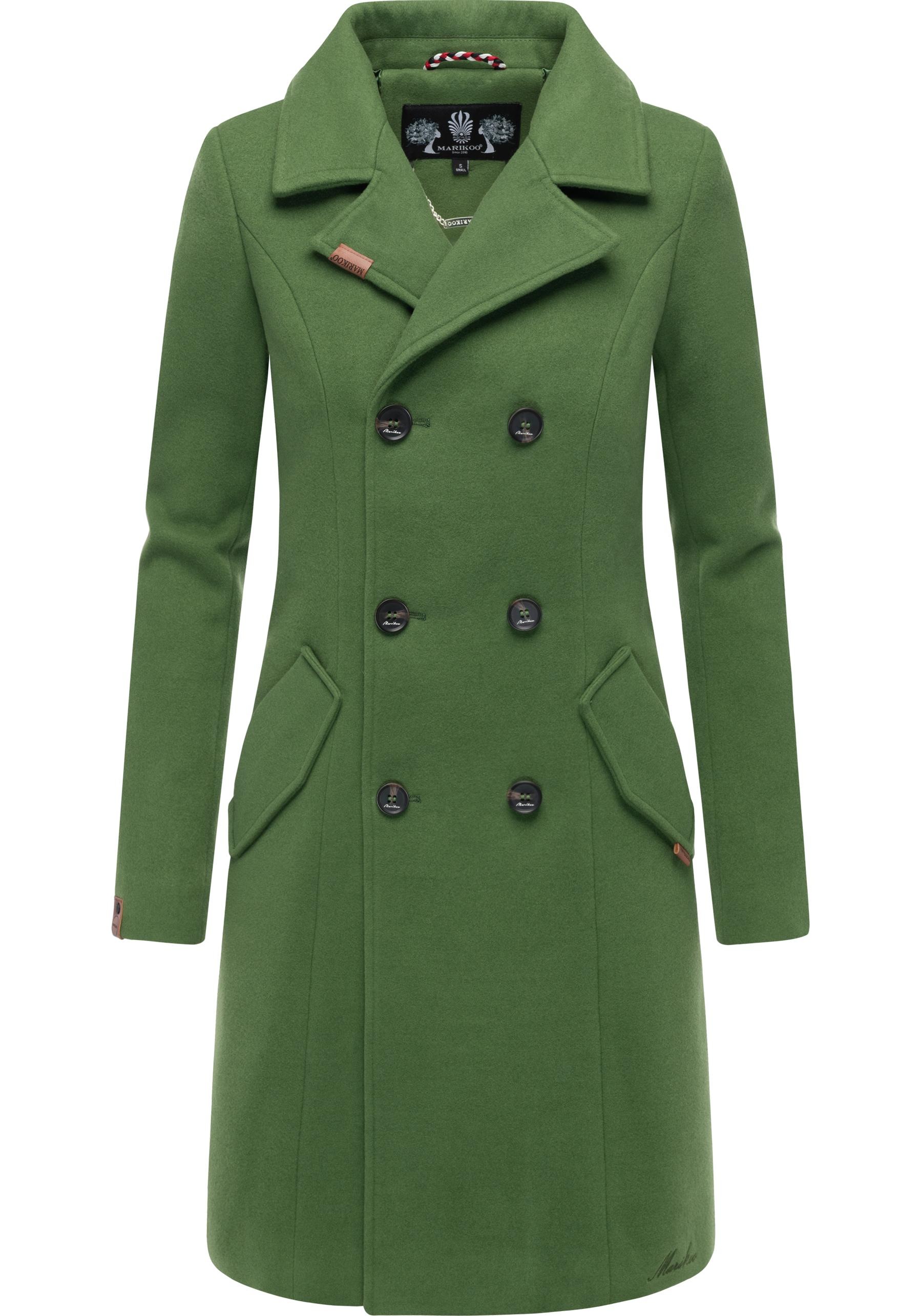 Marikoo Kurzmantel "Nanakoo" edler Damen Trenchcoat in Wollmantel-Optik günstig online kaufen