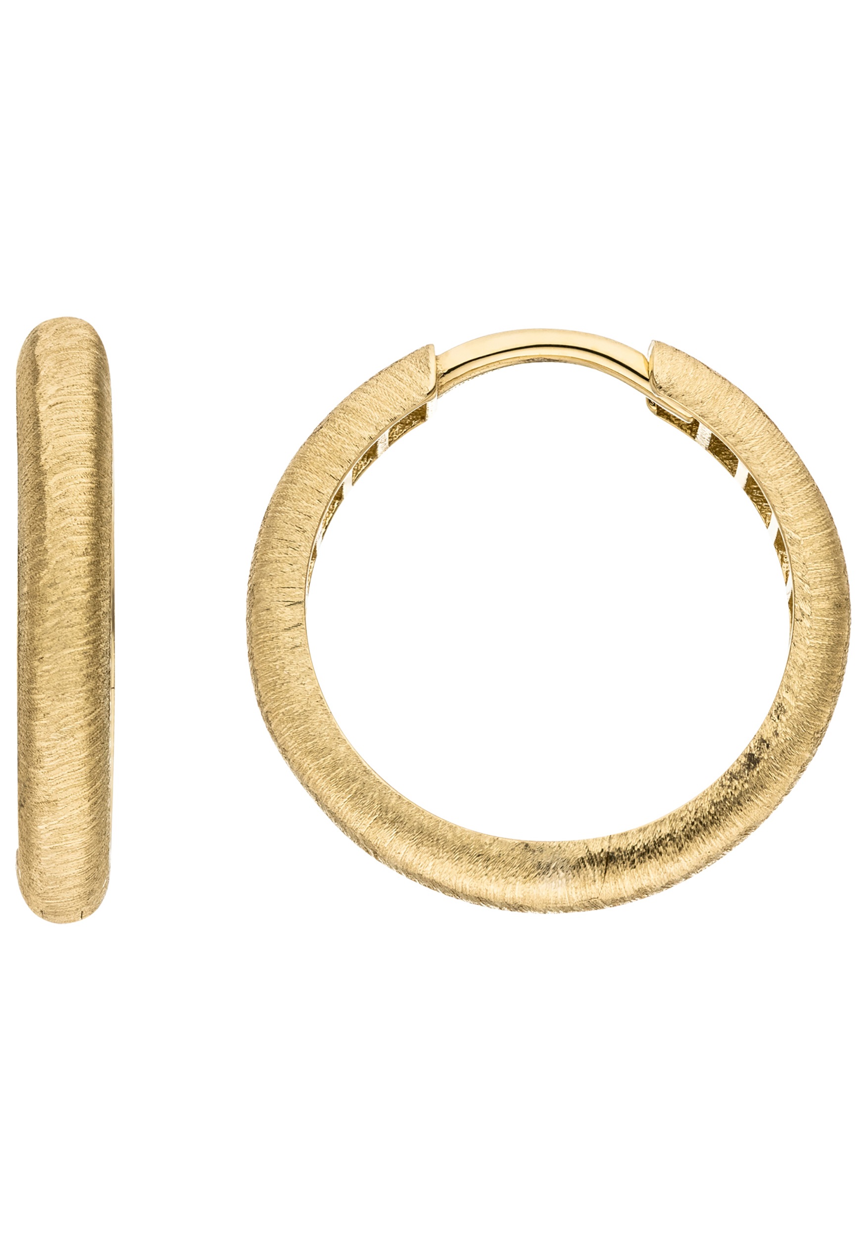 Paar Creolen JOBO "rund Ohrringe 18 mm", gelbgold 333, Ohrringe, Damen, 18,4mm, Gelbgold 333, 8 Karat 333 Gold matt