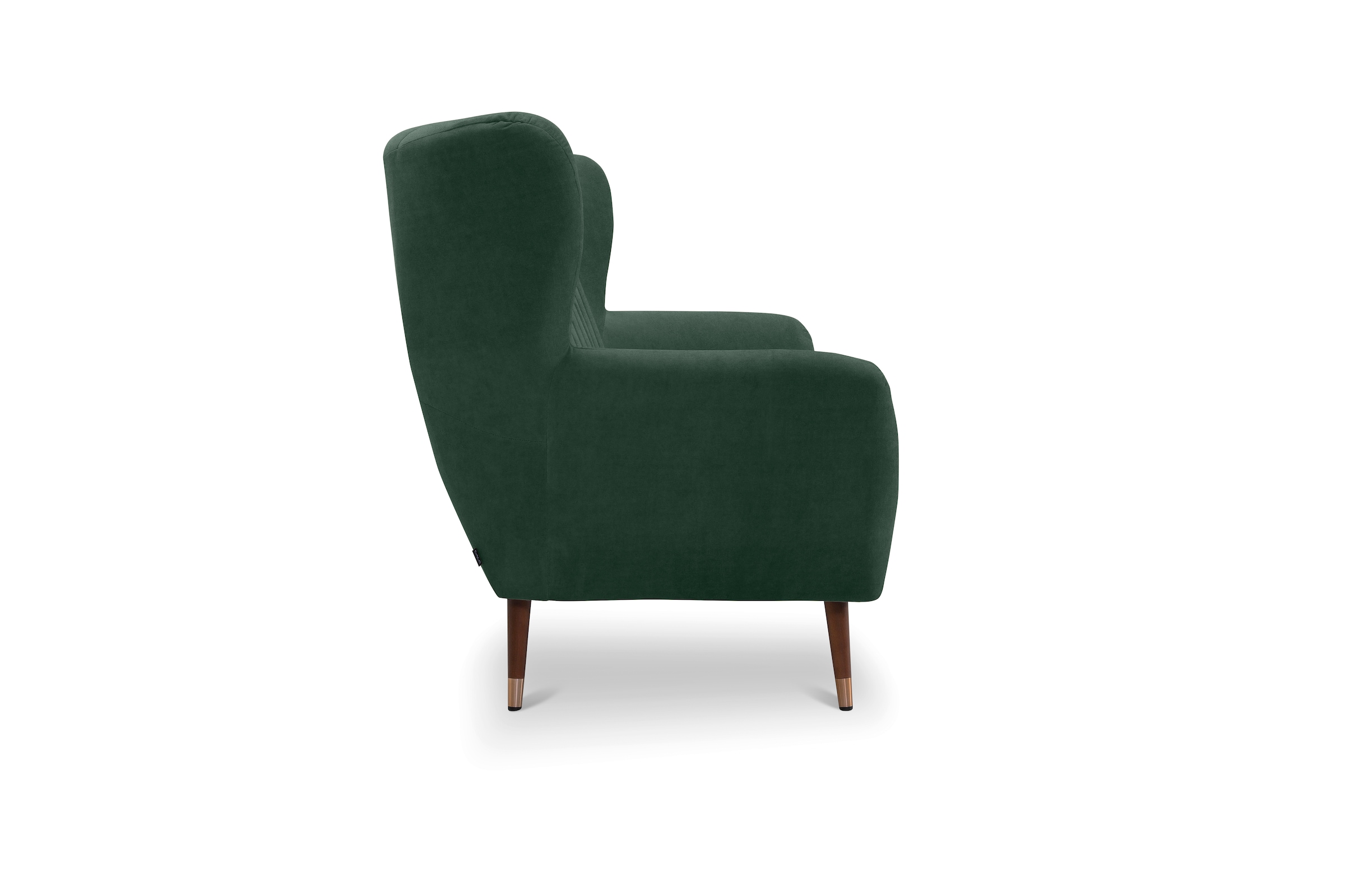 exxpo - sofa fashion 2-Sitzer »Polly, bequem mit hoher Rückenlehne, hohe Füße, Ohrensesselcouch«, Küchensofa, hochwertige Bezugsvarianten und aktuelle Farben