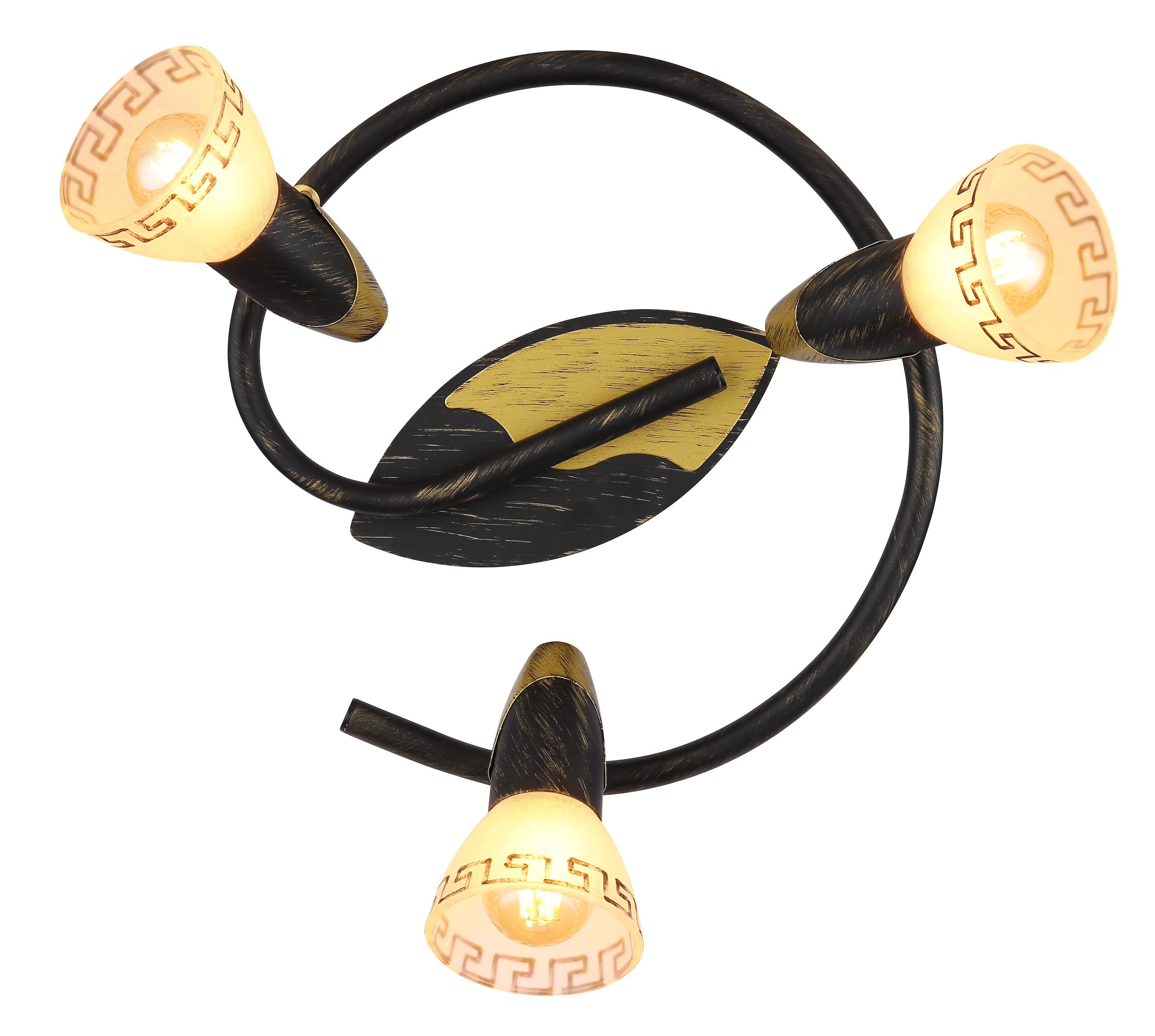 GLOBO LIGHTING Deckenstrahler »NOVARA«, Leuchtmittel E14 | ohne Leuchtmittel, Deckenspot/goldfarben/Wohnzimmer/Flur/ø: 300mm