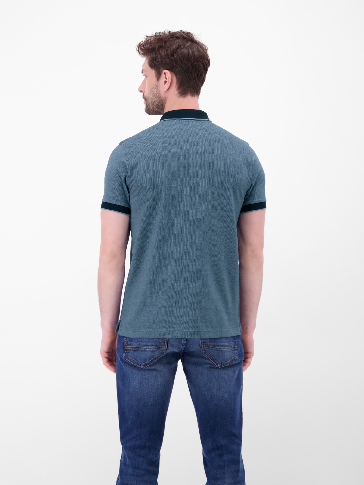 LERROS Poloshirt "Poloshirt in 2-Tone-Optik" günstig online kaufen