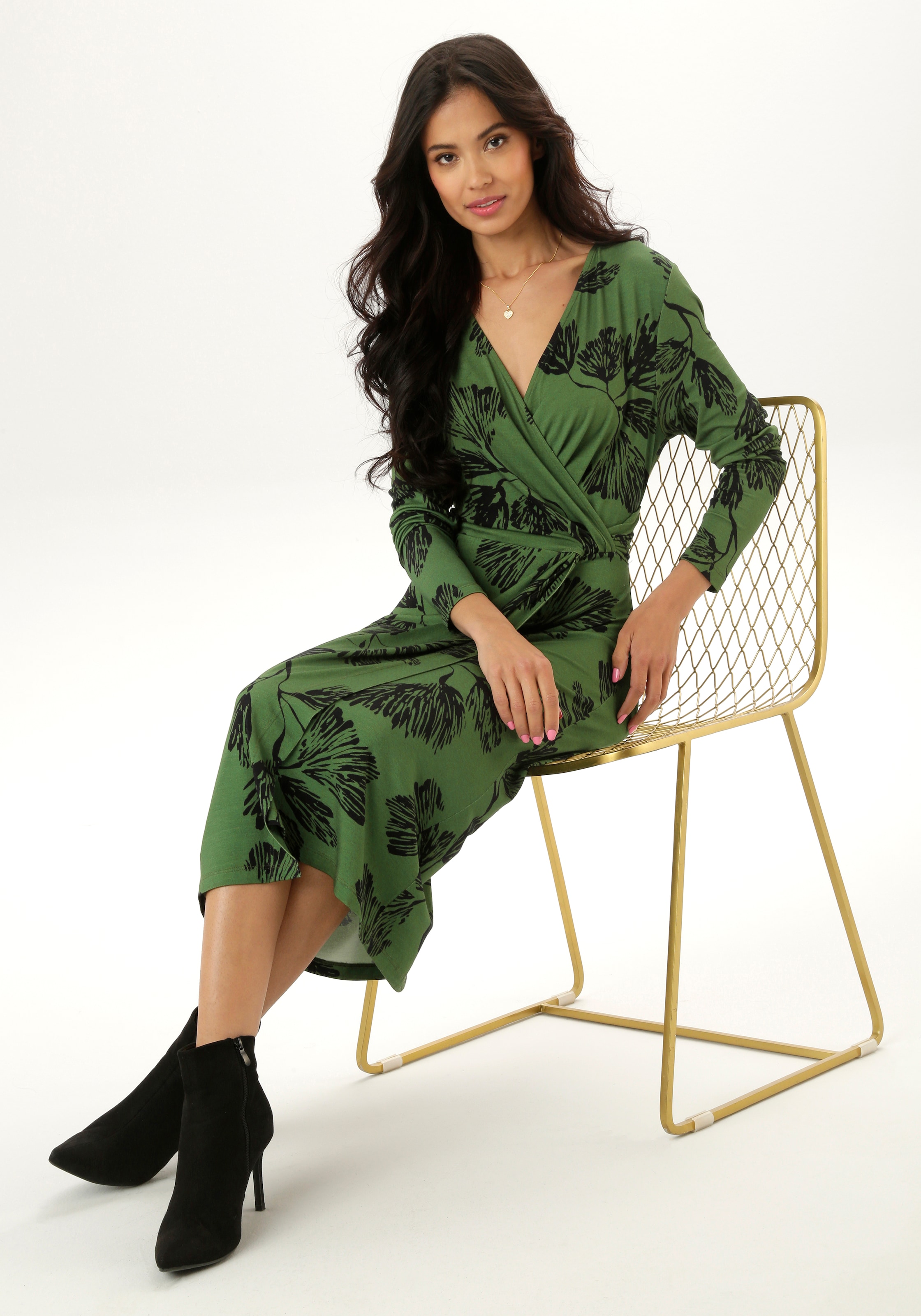 Aniston SELECTED Jerseykleid, in Wickeloptik - NEUE KOLLEKTION