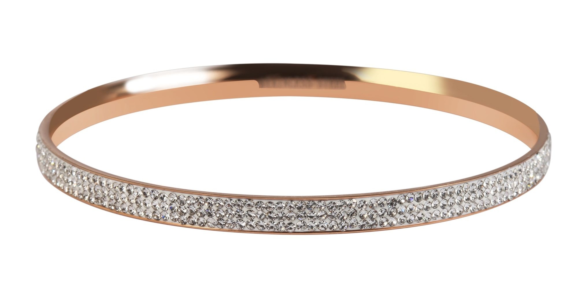 Adelia´s Armreif »Armband – Armreif aus Edelstahl mit Strass Steinchen Ø 5,5 cm cm« Zum Verschenken an Menschen, die Ihnen am Herzen liegen