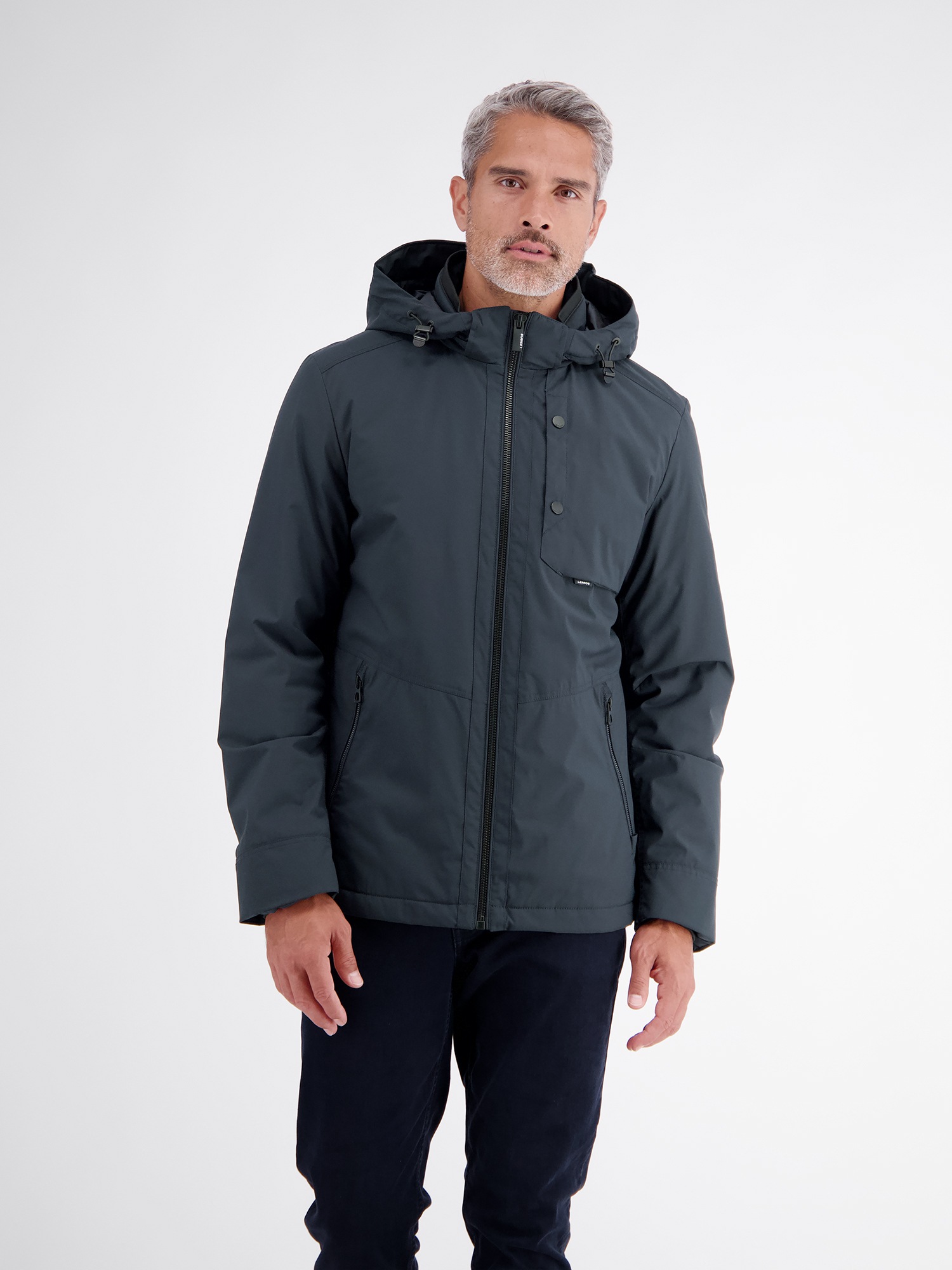 LERROS Outdoorjacke »Sportive Jacke aus wind- und wasserabweisender Kunstfaser« mit Kapuze