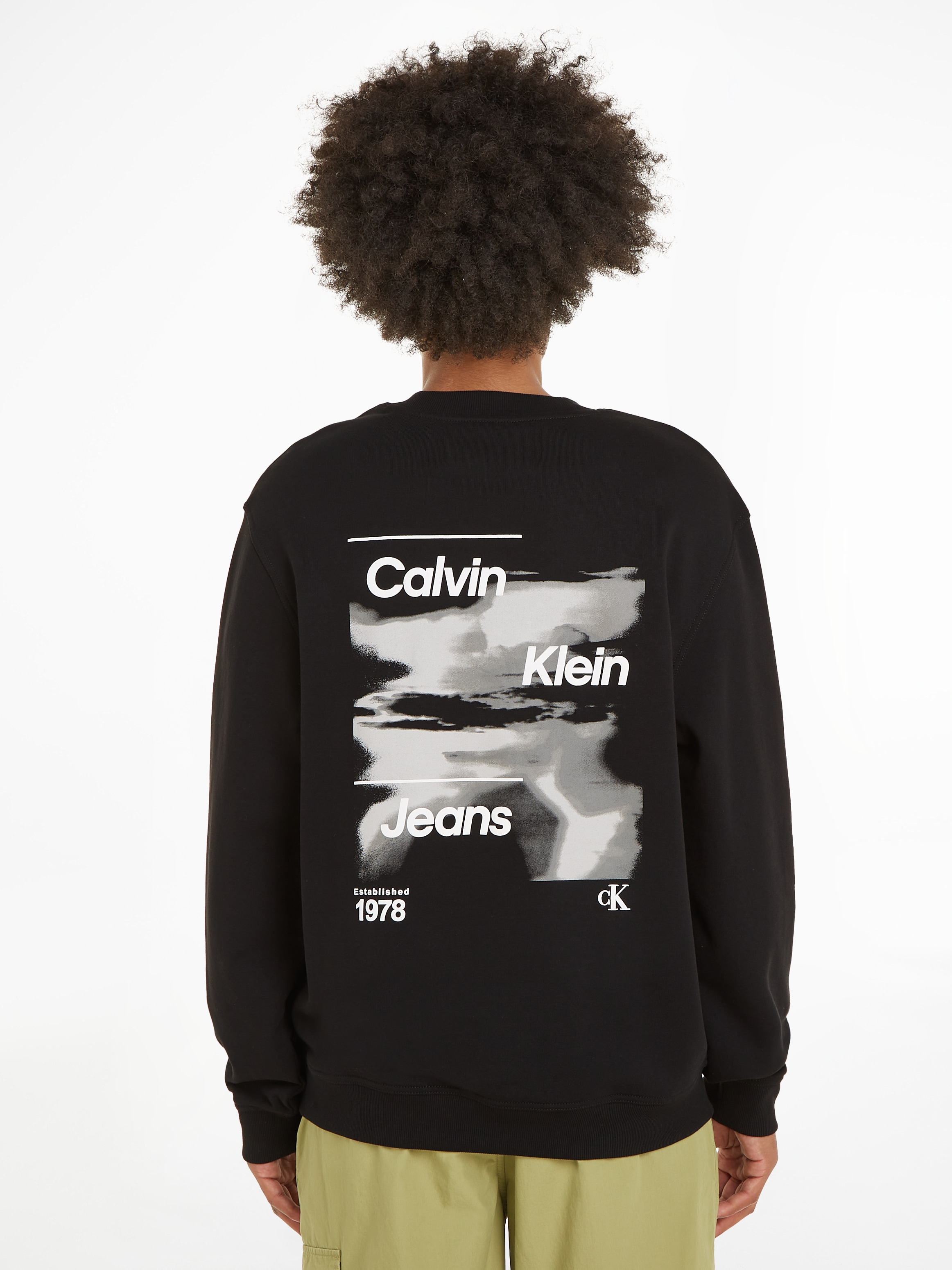 Calvin Klein Jeans Sweatshirt "DIFFUSED LOGO CREW NECK", mit Logodruck günstig online kaufen