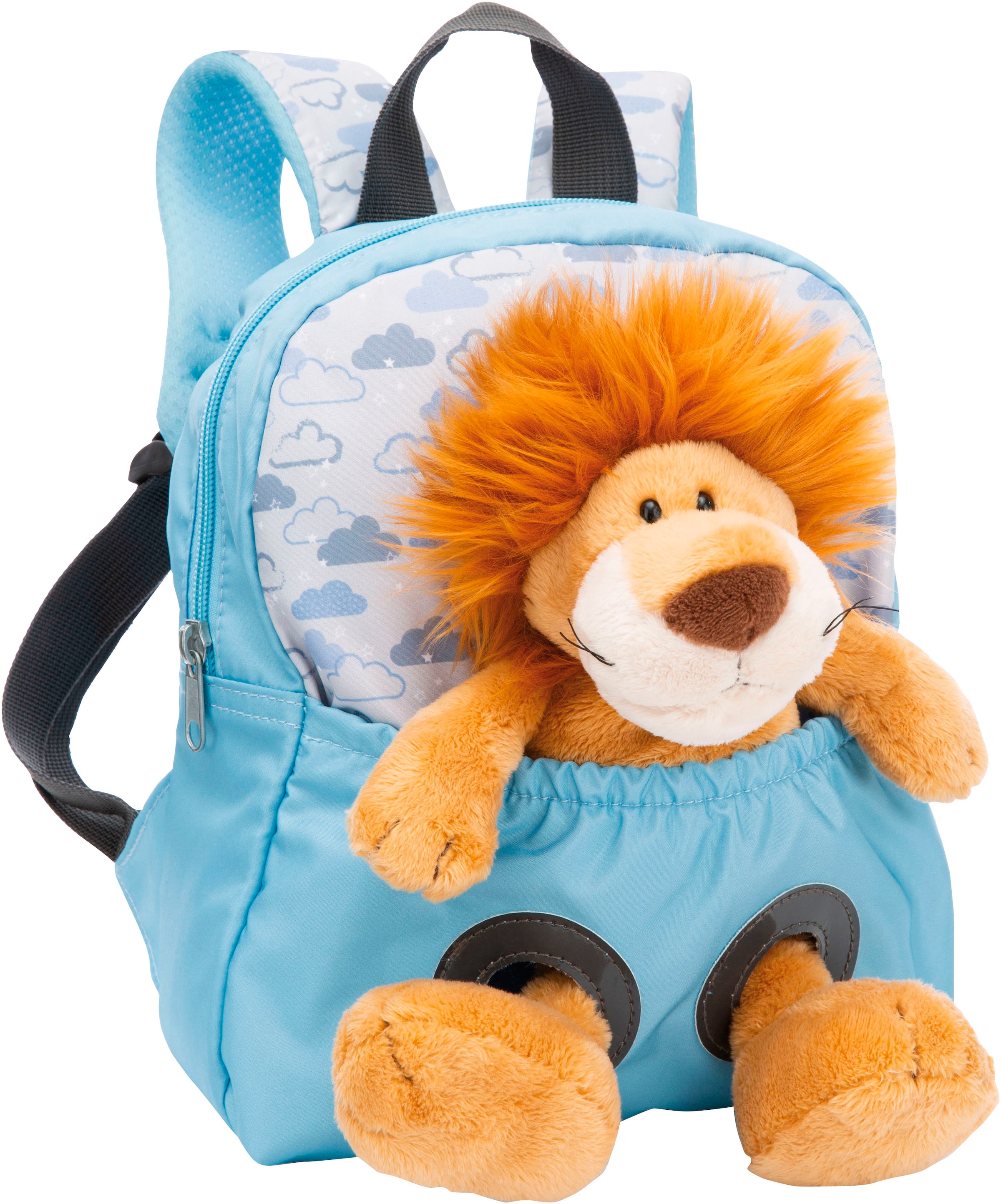 Nici Kinderrucksack "Travel Friends, Rucksack mit Plüsch Löwe, 25 cm"