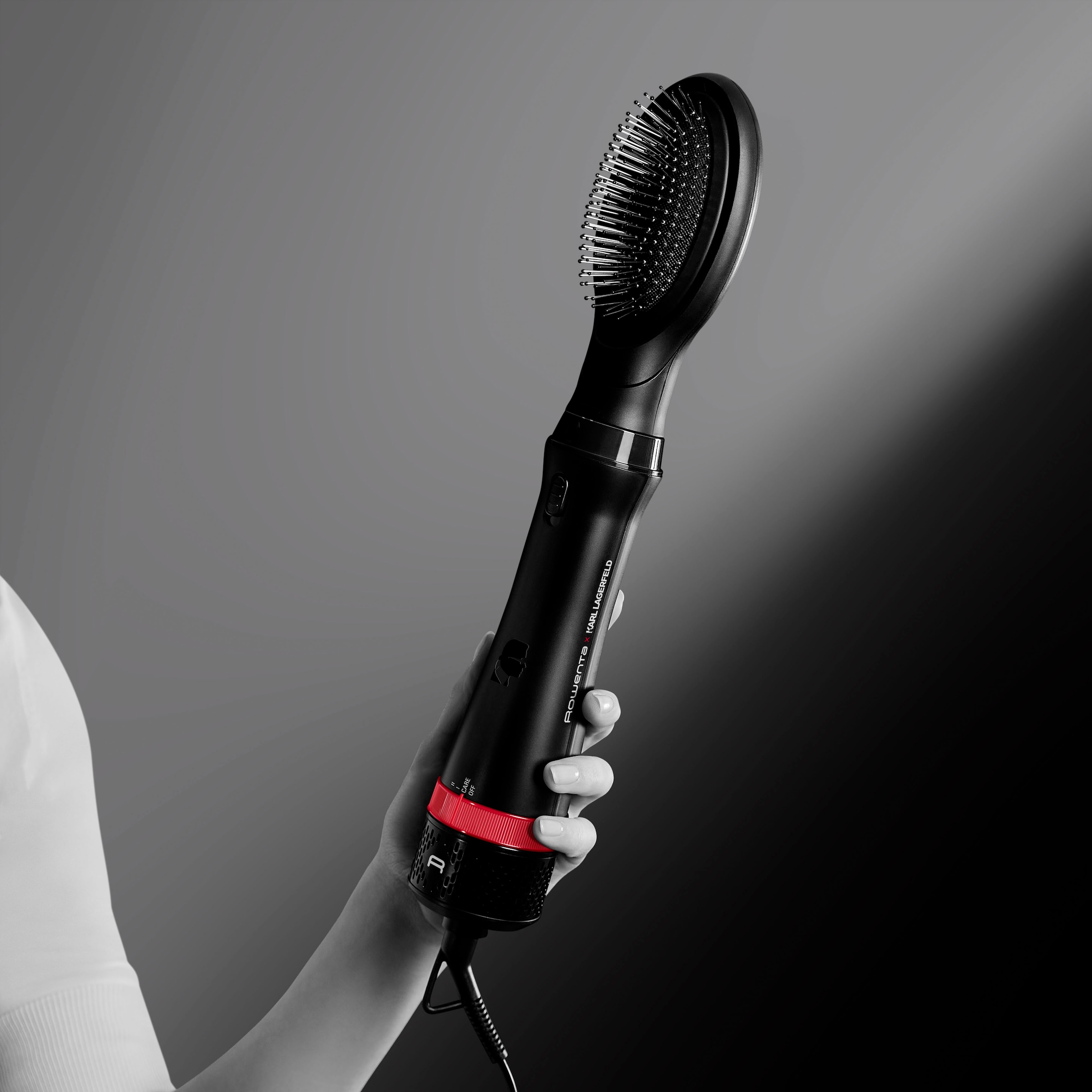Rowenta Warmluftbürste »Rowenta x Karl Lagerfeld Express Style Warmluftbürste, 5-in-1 Bürste«, 5 Aufsätze, Keratin & Glow-Beschichtung, konstanter Luftstrom, CF635L