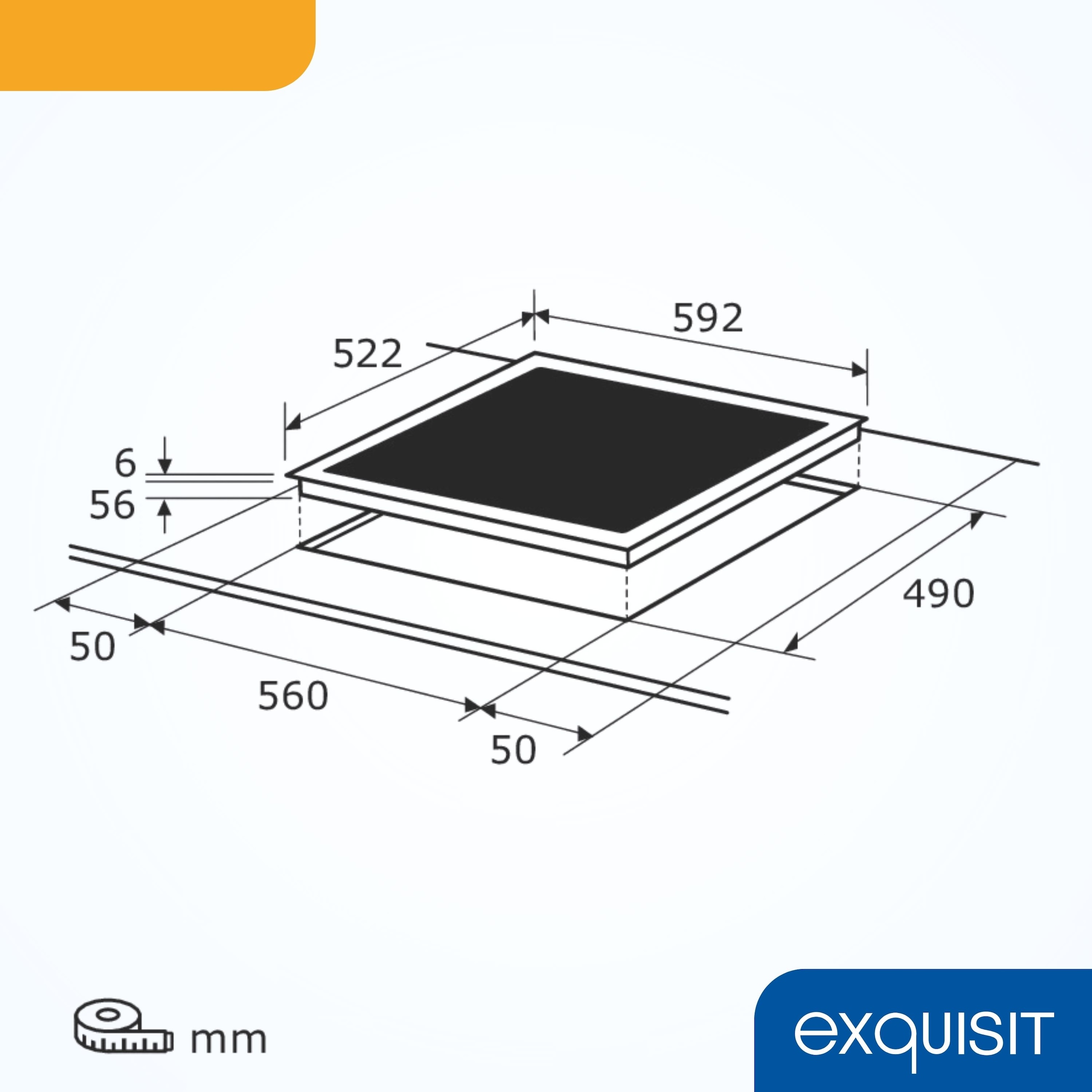 exquisit Induktions-Kochfeld »EKI600-SF-B-R-380«