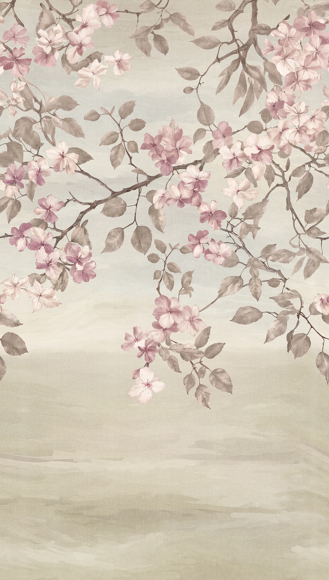 CosmoLiving by Cosmopolitan Vliestapete »Suspending Spring Fototapete« matt strukturiert Zarte Blütenzweige in sanften Rosétönen