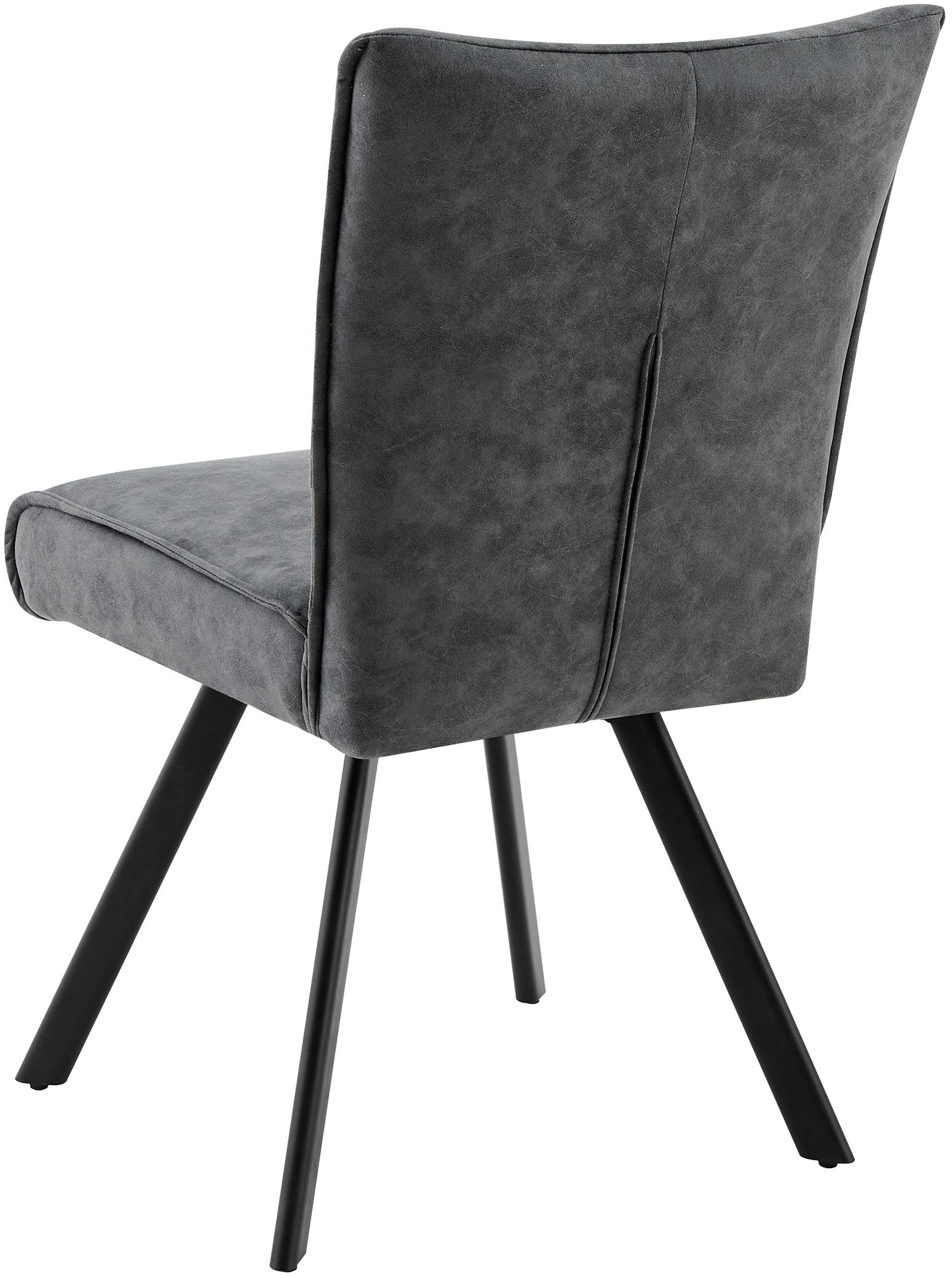 byLIVING Esszimmerstuhl »ROBBIE« (Set) 2 Stk.Microfaser, 360° drehbar, Taschenfederkern,Steppung Rücken, Keder