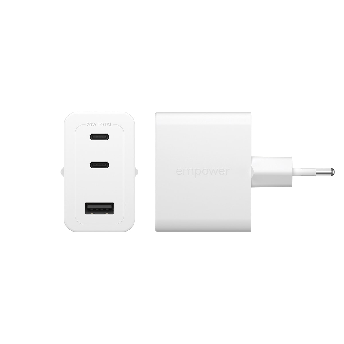 empower USB-Ladegerät »Turbo 70 W Charger 2x USB-C 1x USB-A EU-Plug«