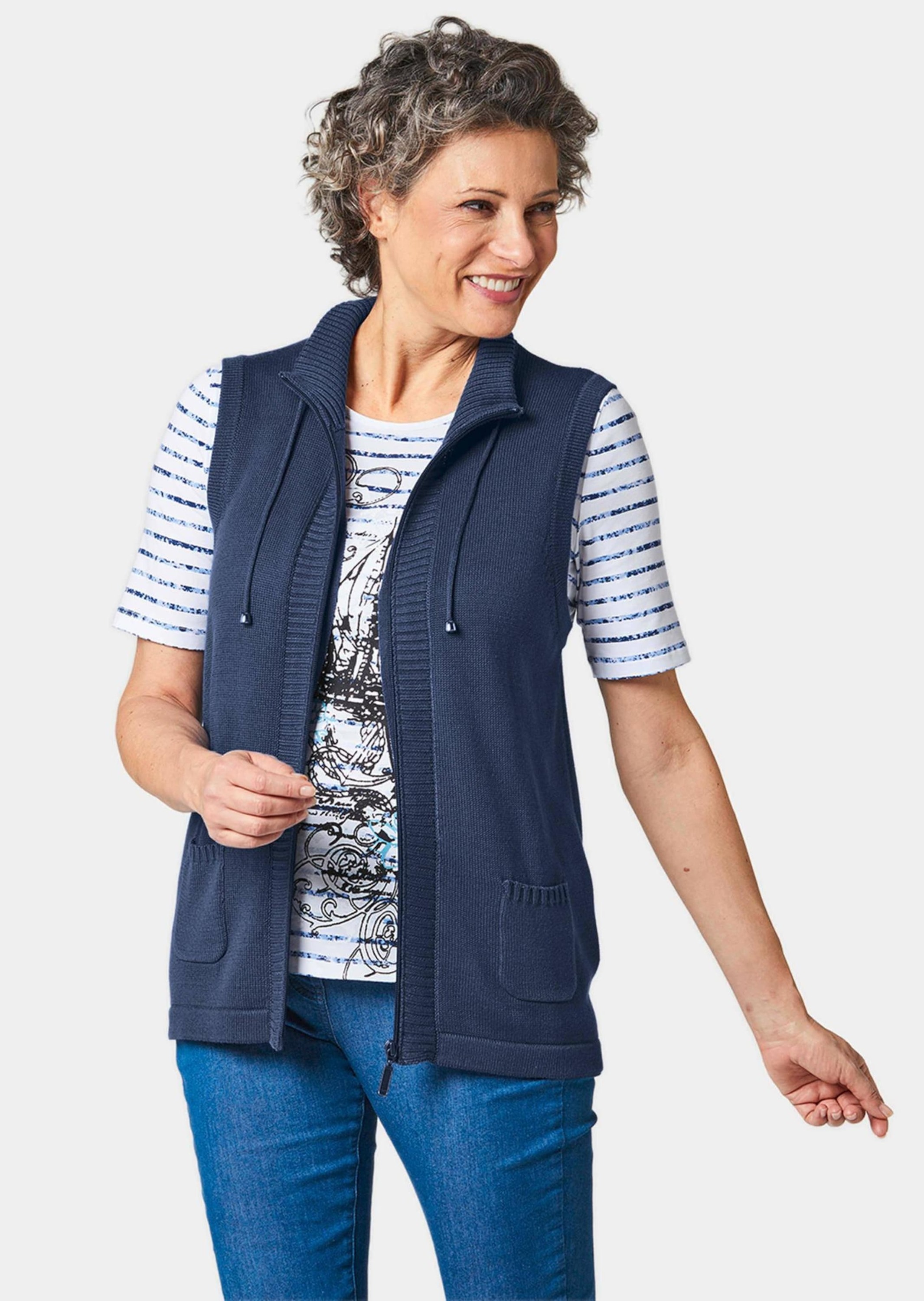 GOLDNER Strickjacke »Strickweste Sportliche Strickweste«