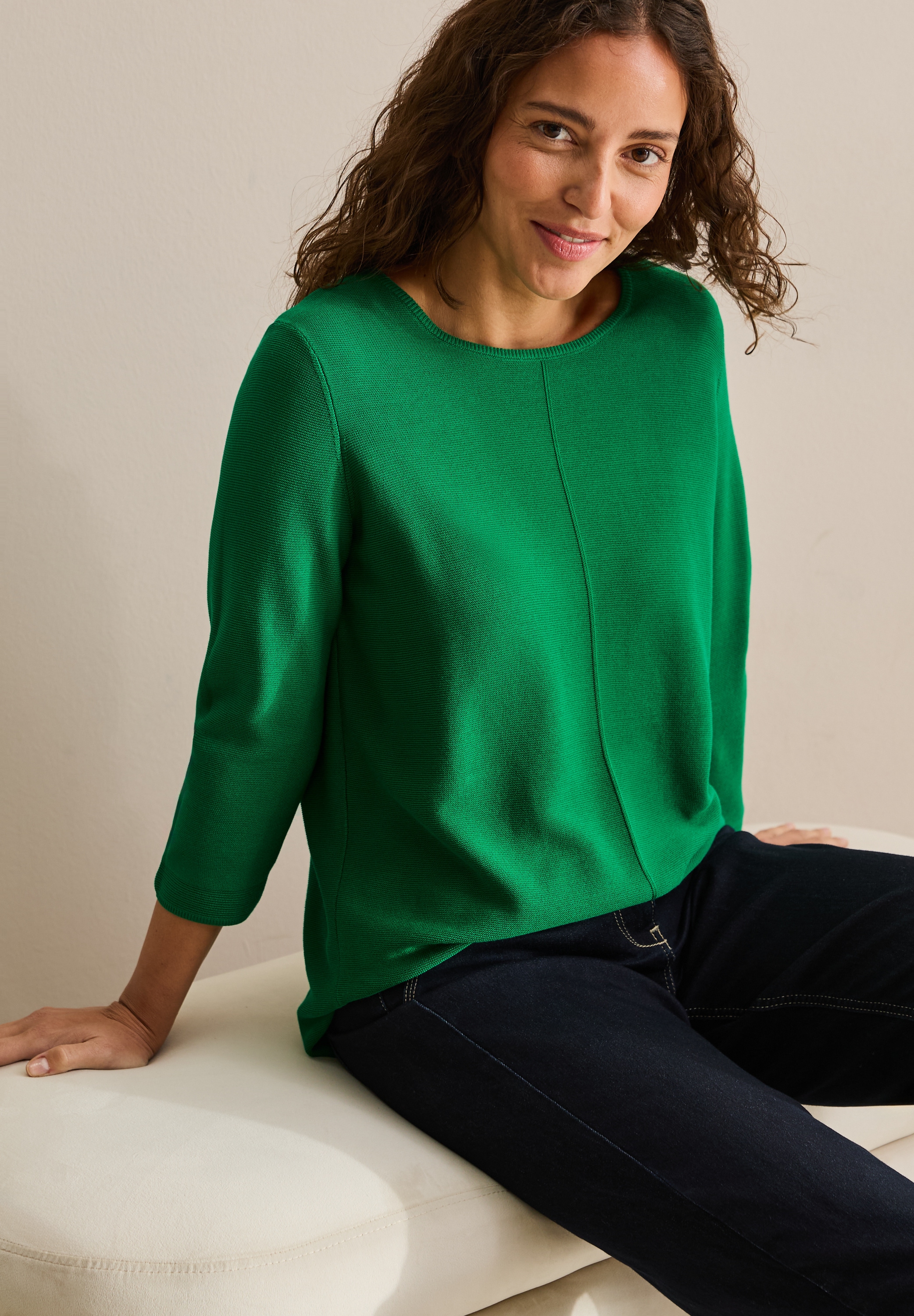 Cecil Strickpullover, mit 3/4-Arm und Rundhals