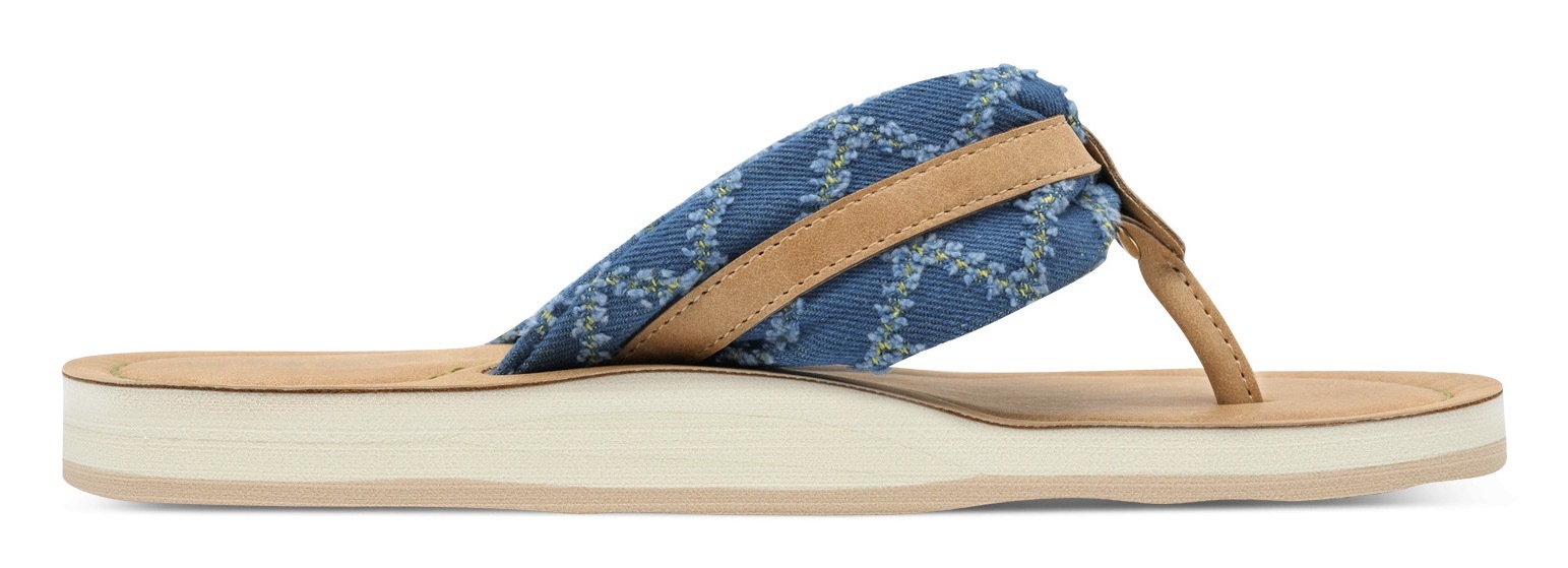 Tamaris Zehentrenner »AVRIL«, Sommerschuh, Flats, Schlappen mit T-Logoanhänger