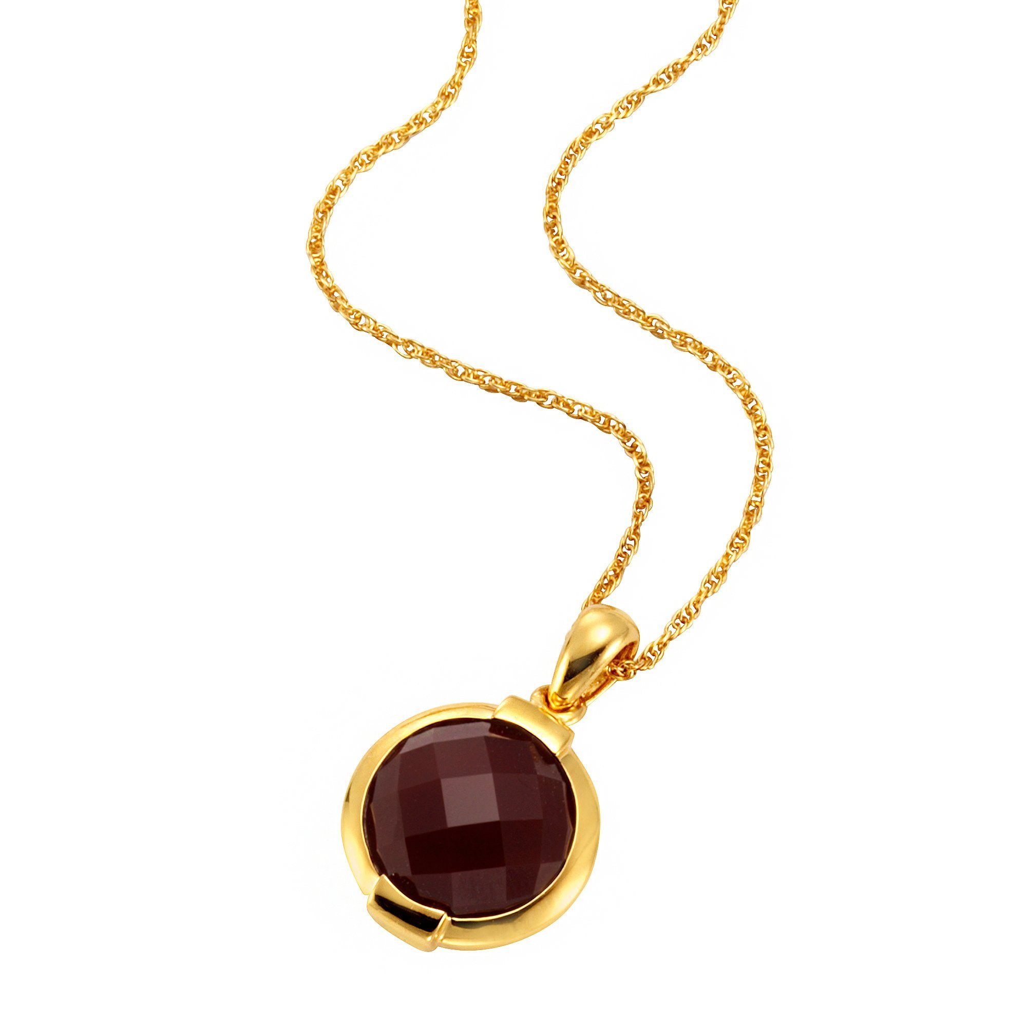 Jamelli Kette mit Anhänger »925/- Sterling Silber Achat dunkelrot«, Anhänger mit Kette kaufen