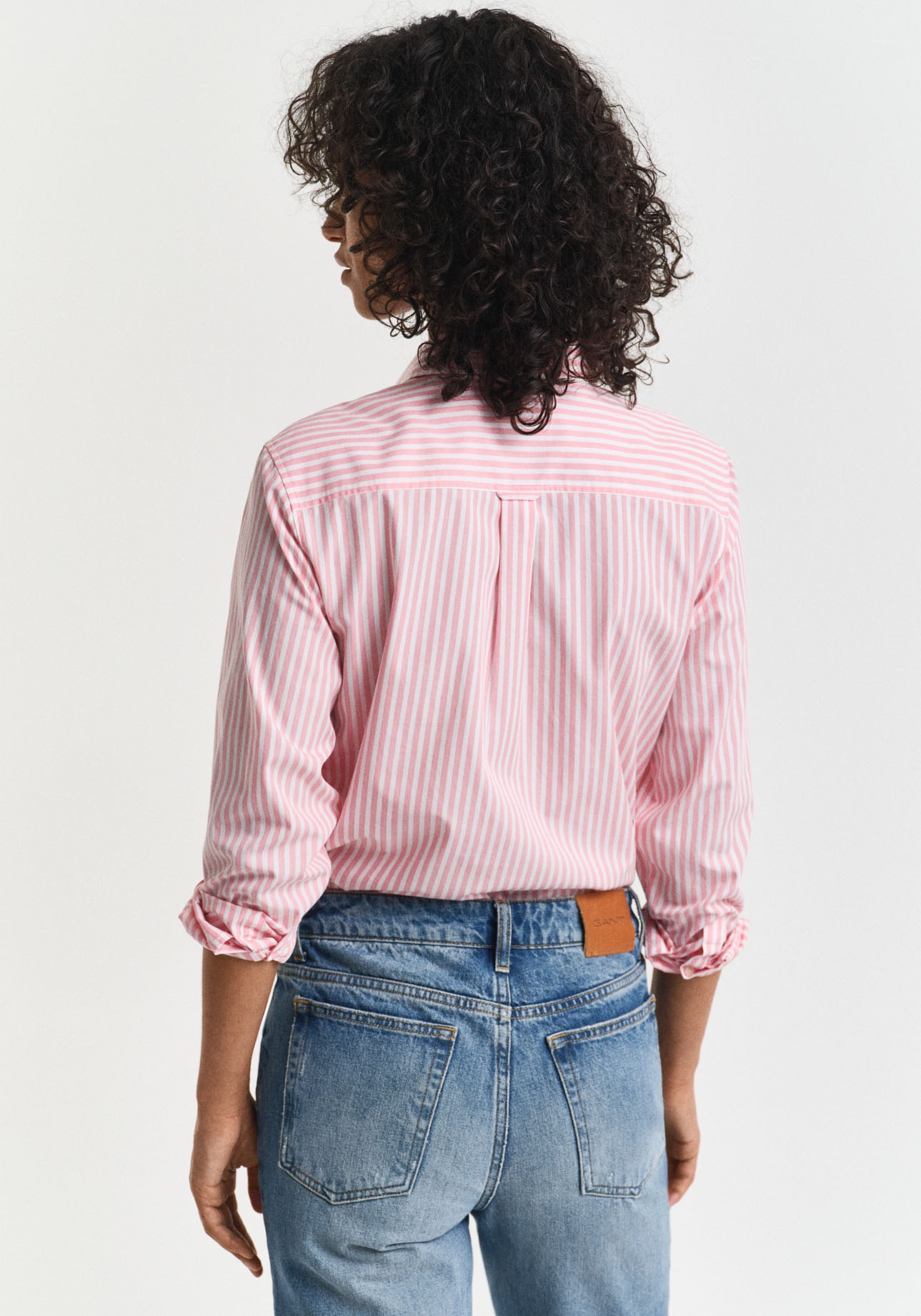Gant Hemdbluse »REG POPLIN STRIPED SHIRT«, mit einer kleinen Logostickerei auf der Brust