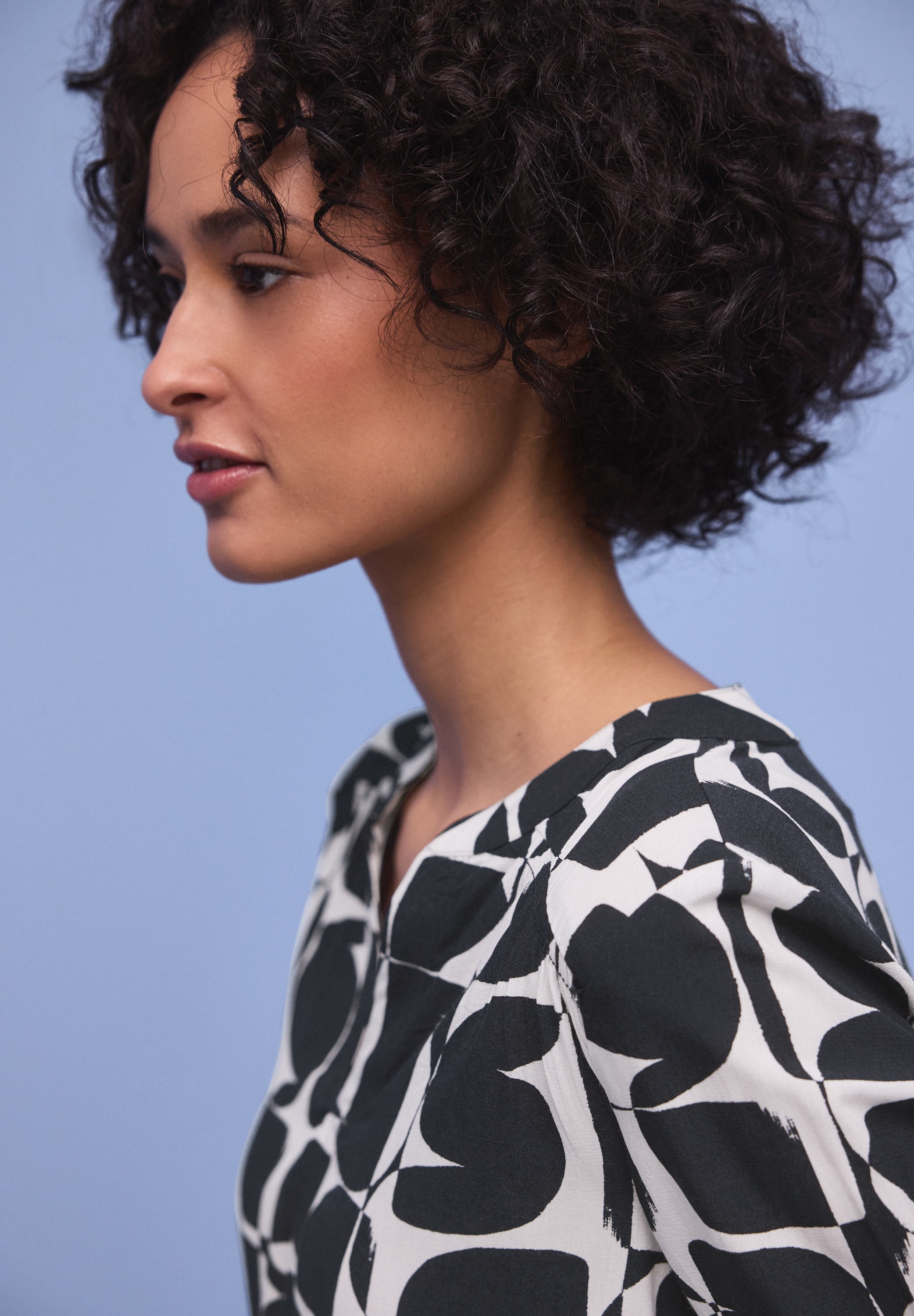 Thumbnail - STREET ONE Langarmshirt im gemustertem Strukturmix