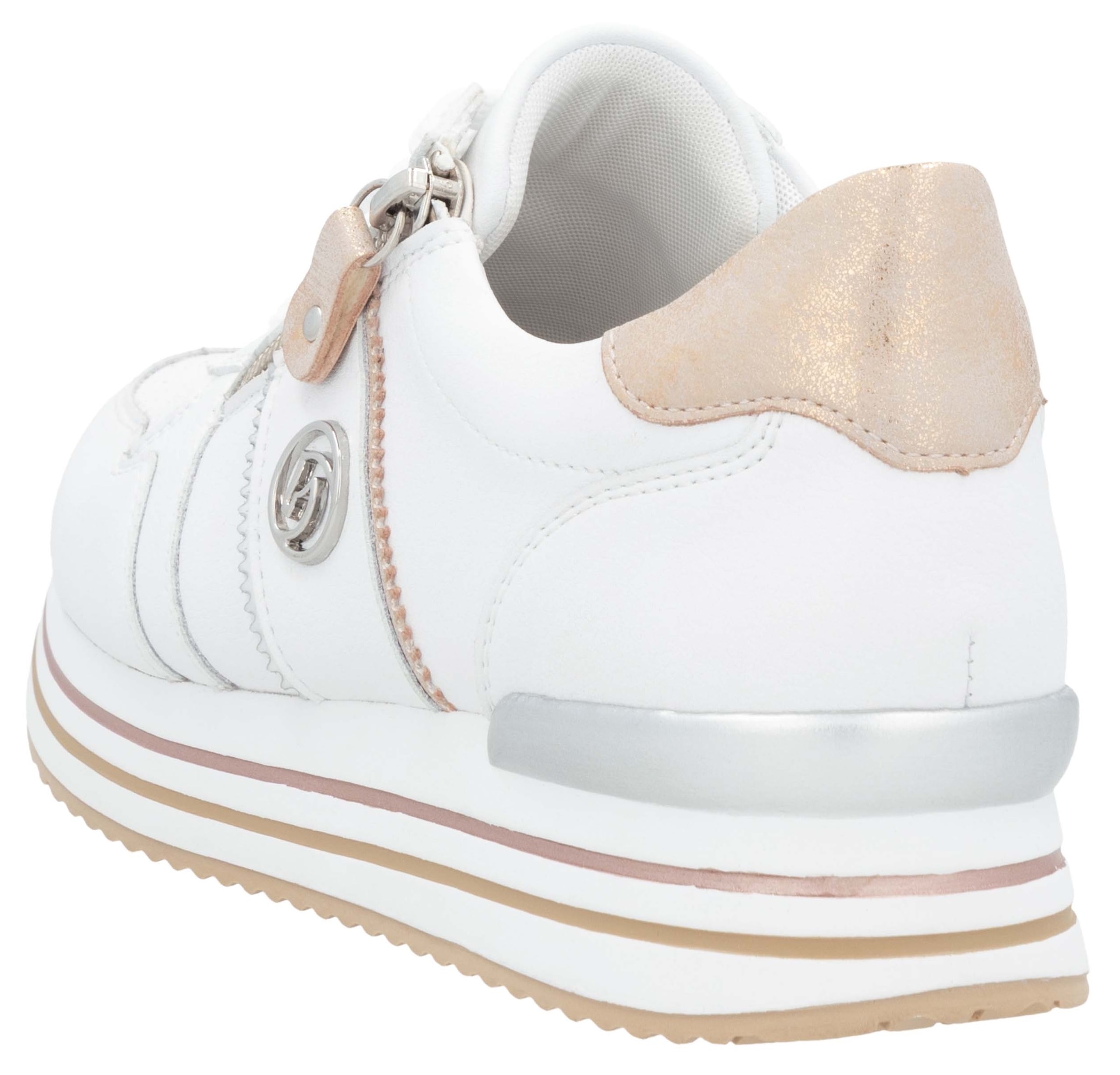 Remonte Plateausneaker, Freizeitschuh, Halbschuh, Schnürschuh mit seitlichem Reißverschluss