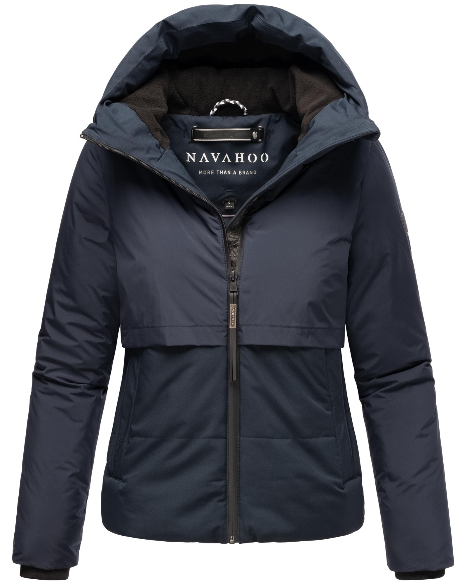 Navahoo Steppjacke "Liebesküken XIV", mit Kapuze, modische Damen Winterjacke mit Fleece-Innenfutter