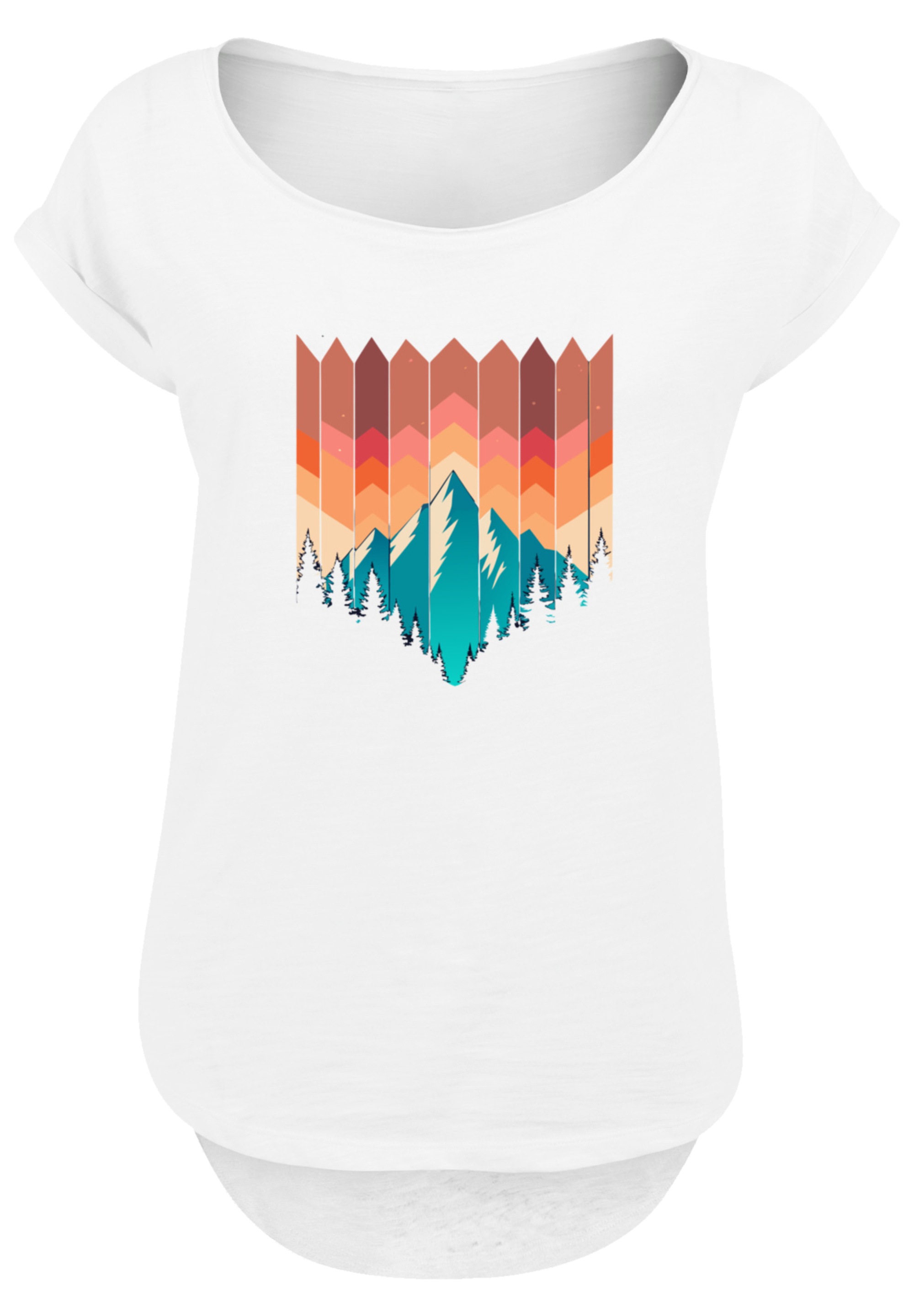 F4NT4STIC T-Shirt »Berg Sonnenuntergang Geometrisch«, Premium Qualität