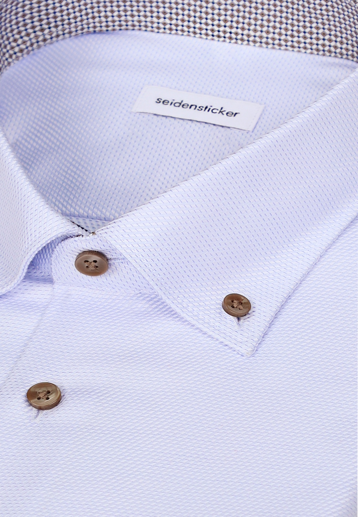 seidensticker Businesshemd »Schwarze Rose« Slim 1/1 Button-Down-Kragen Struktur