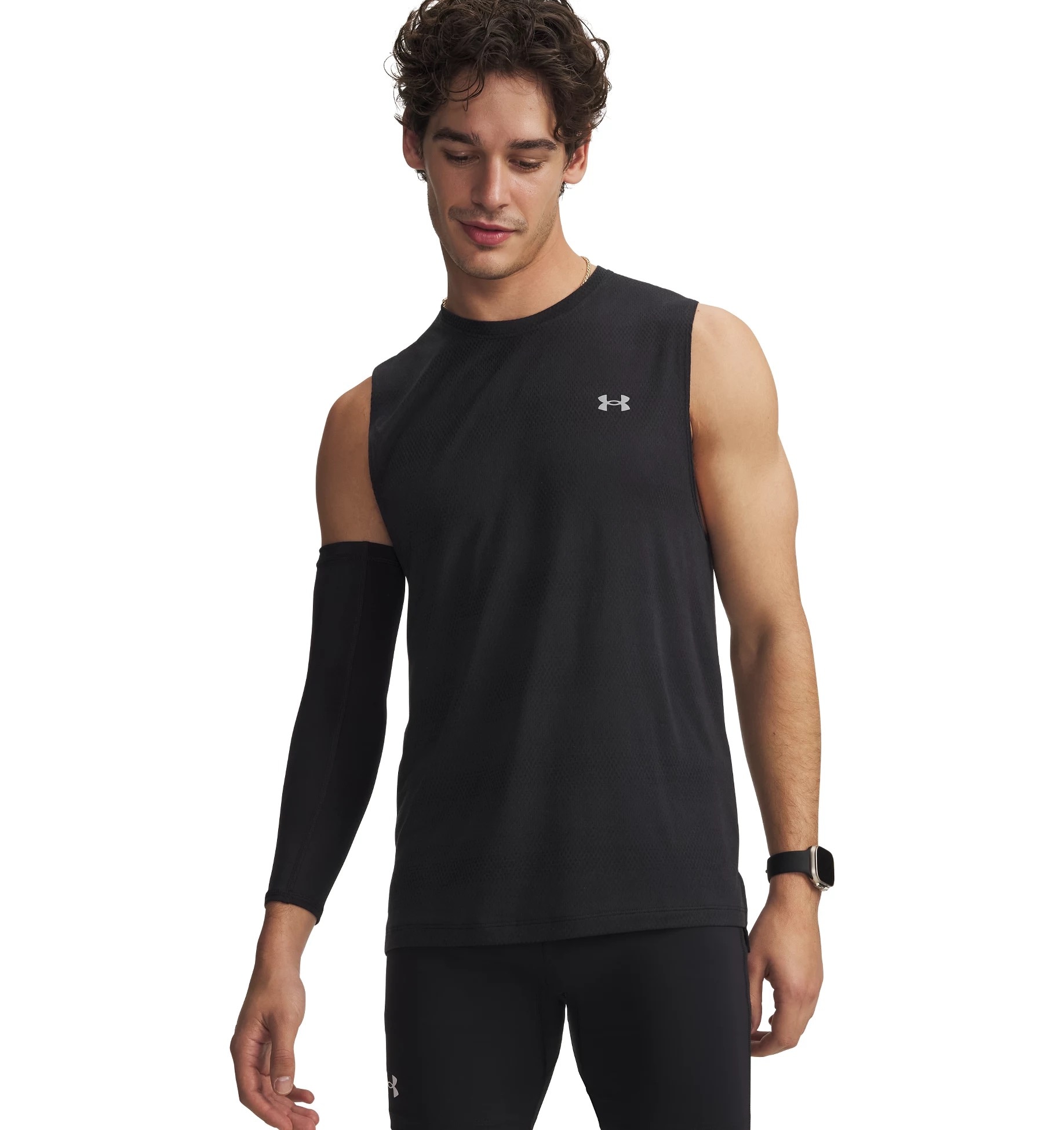 UNDER ARMOUR Herren Lauftop "UA VELOCITI TANK"schwarz,, reflective, Gr. XL, Obermaterial: 100% Polyester, Tops, sportliche Schnittform, für