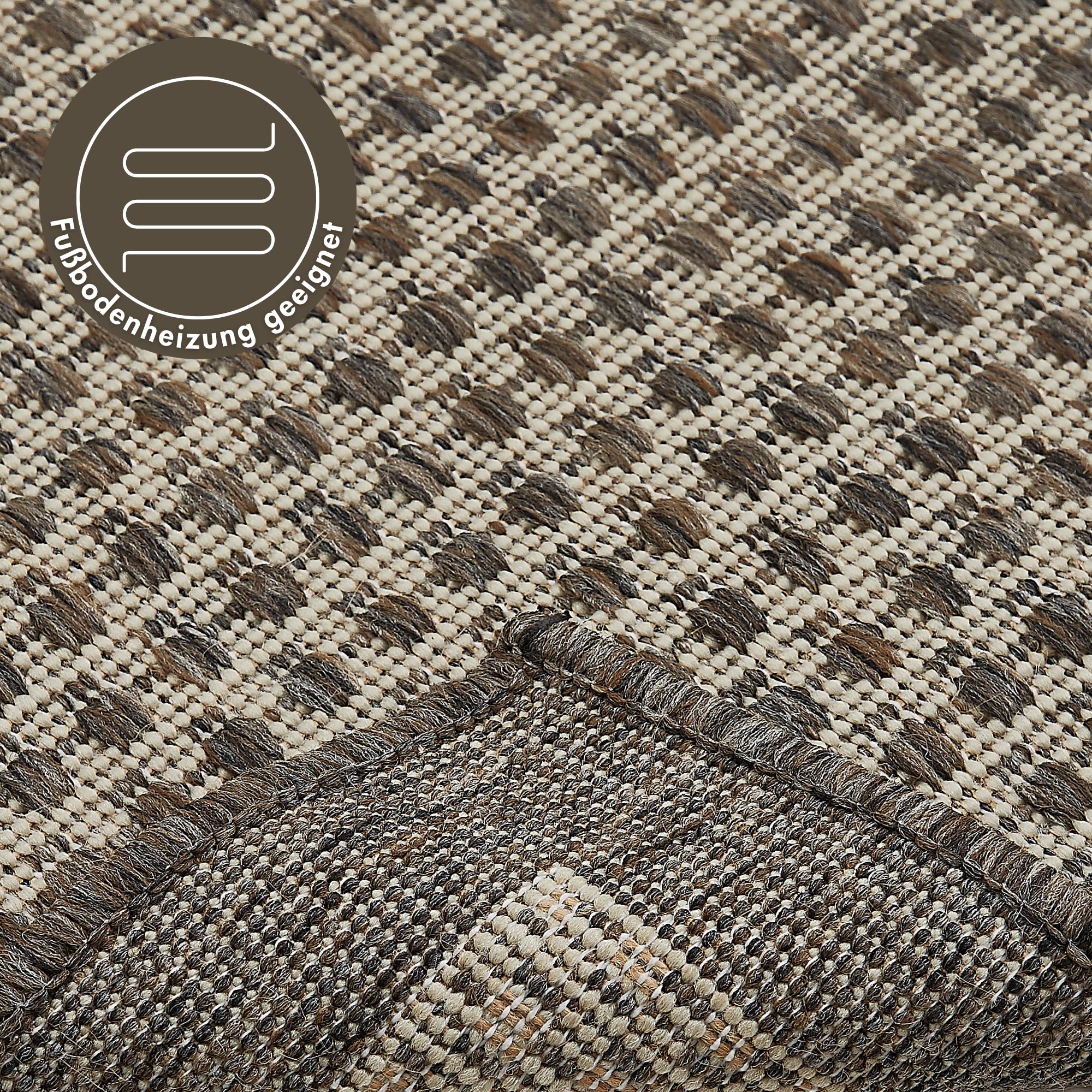 Andiamo Teppich »Savannah« rechteckig 4 mm Höhe Flachgewebe, In- und Outdoor geeignet, Wohnzimmer