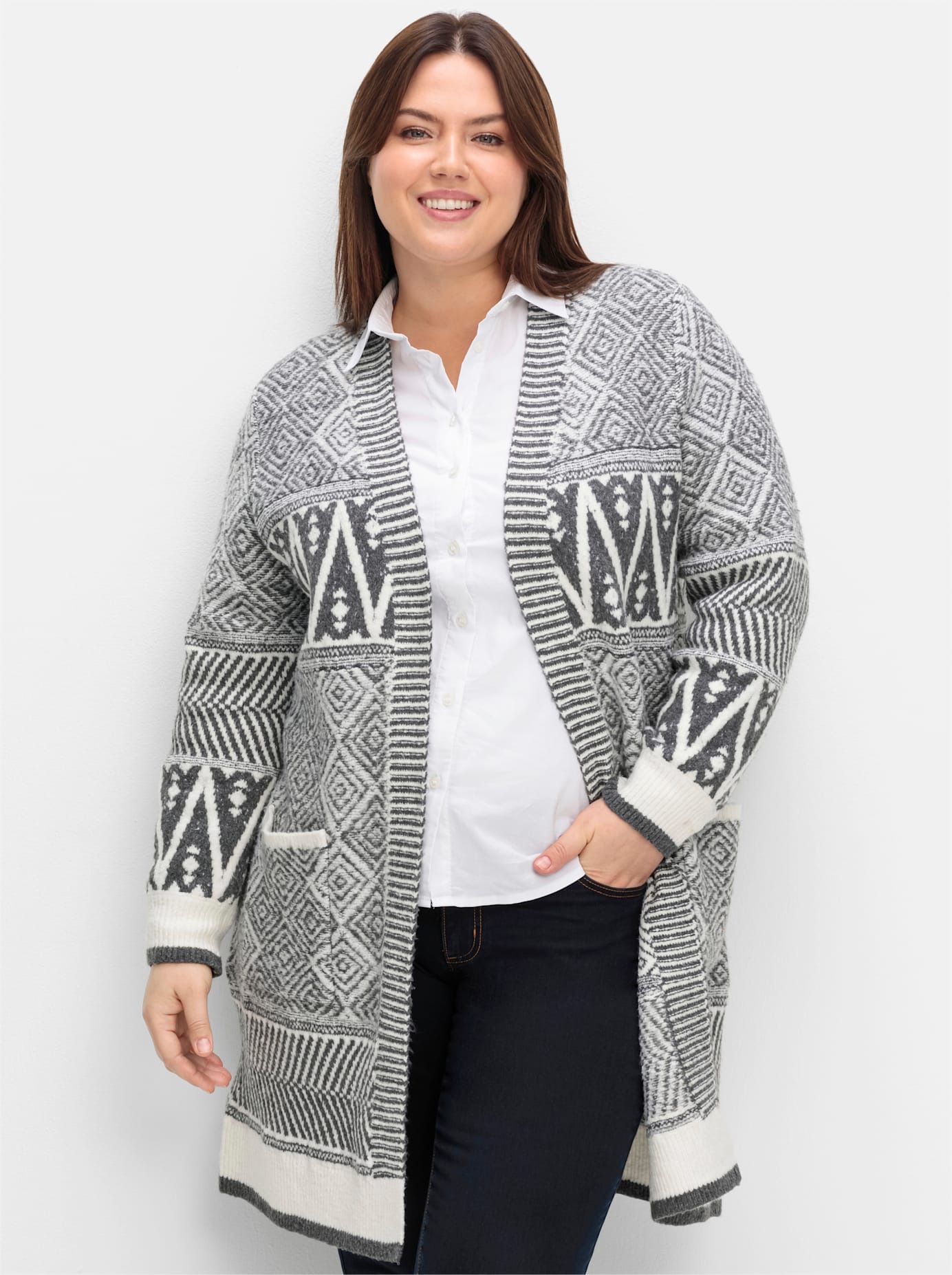 sheego by Joe Browns Longstrickjacke günstig online kaufen