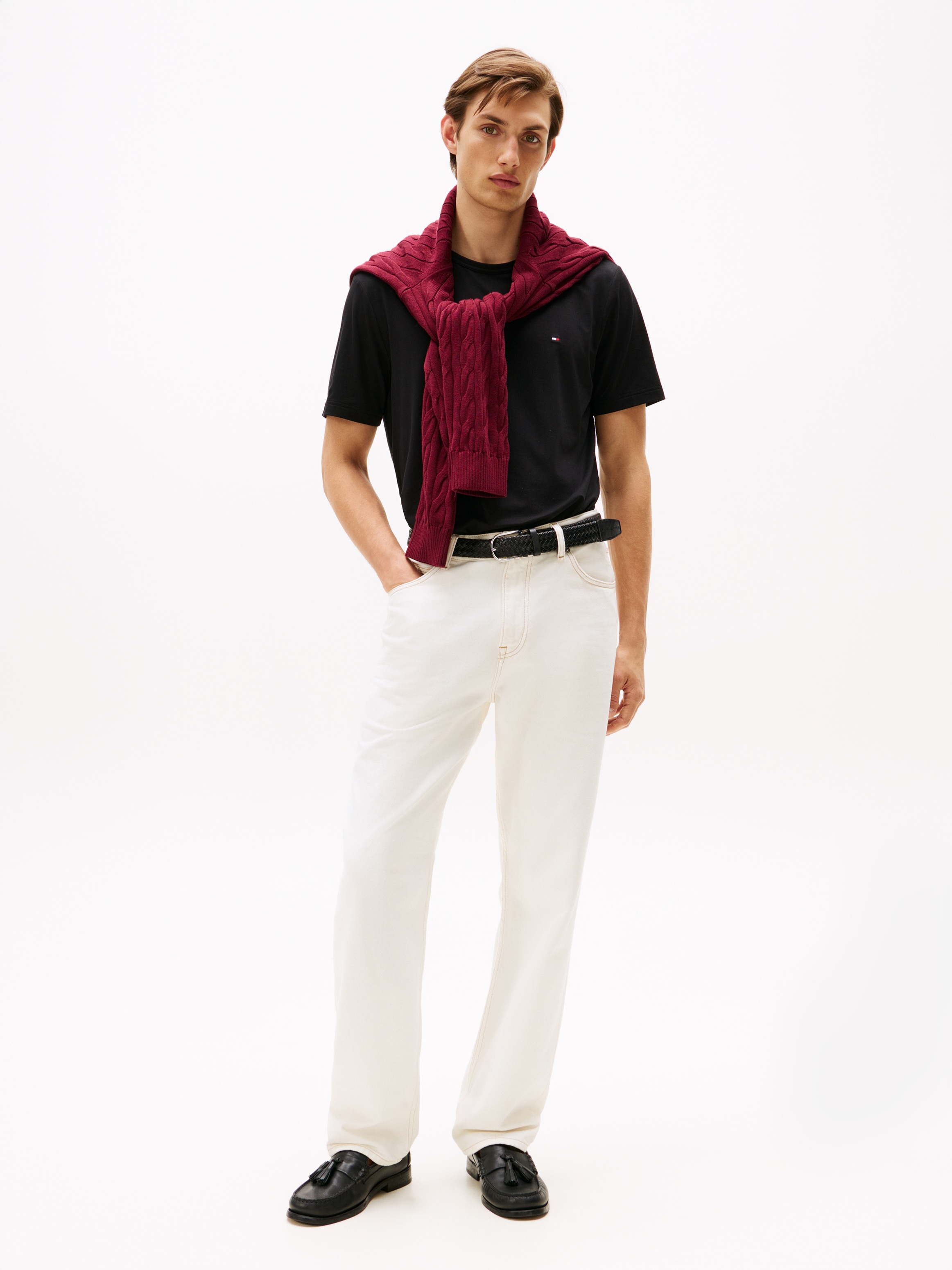 Tommy Hilfiger T-Shirt »PERFORMANCE TEE« im Materialmix, schnelltrocknend