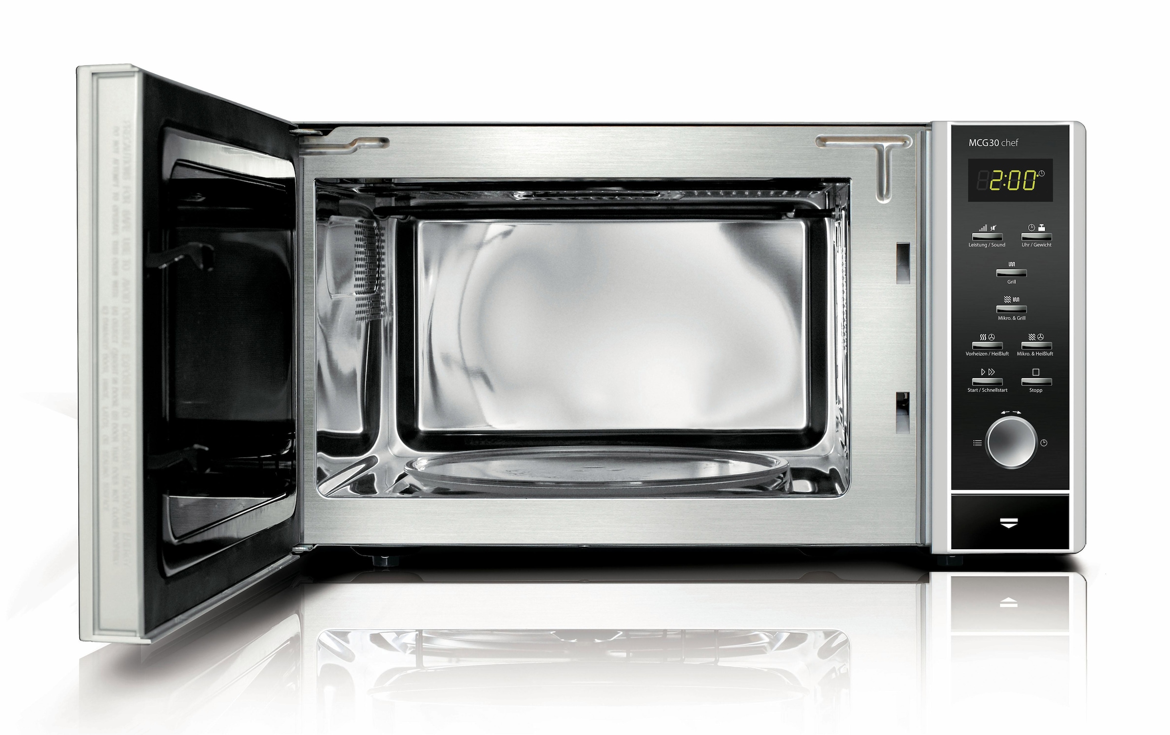Caso Mikrowelle »MCG30 chef«, Mikrowelle-Grill-Heißluft, 2200 W, 3 in 1, Edelstahl