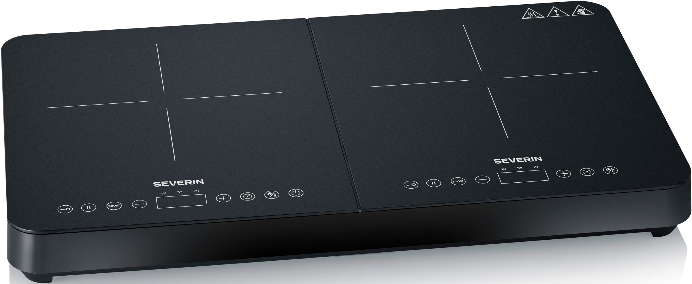 Severin Doppel-Induktionskochplatte »DK 1027« 2 matte Glaskeramik-Kochfelder, kratzfest, automatische Topferkennung