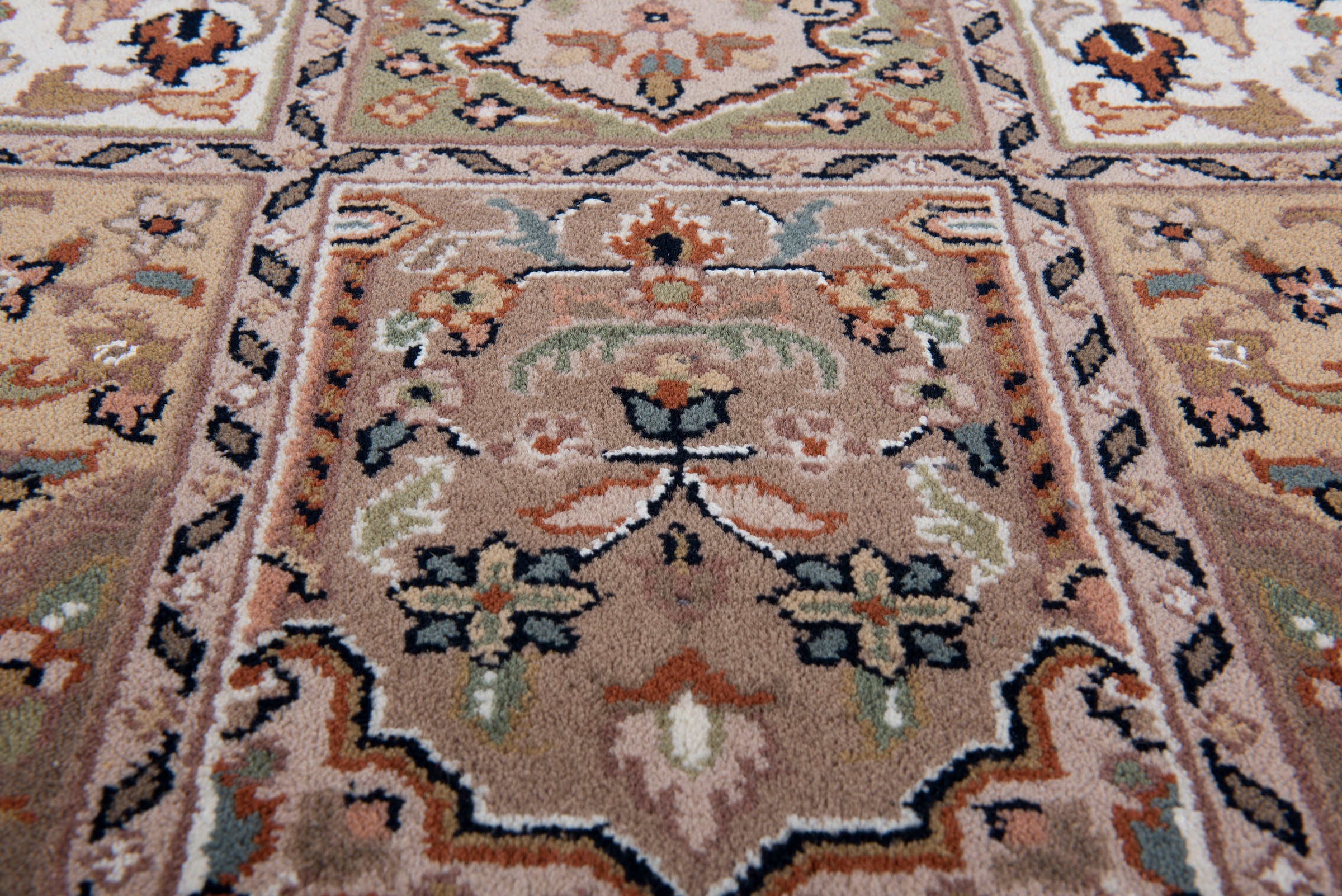 my home Orientteppich »BB Oriantal 1«, rechteckig, 12 mm Höhe, reine Wolle, handgeknüpft, orientalisches Design, mit Fransen