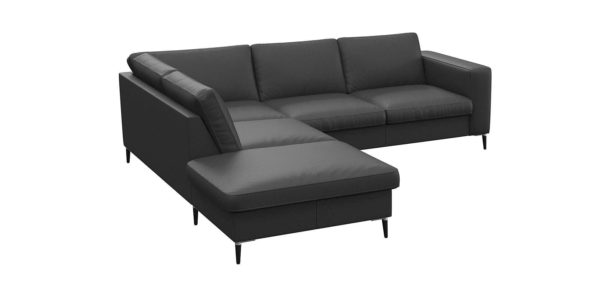 FLEXLUX Kampinė sofa »Fiore bequem ir komfortabel zeitlos OTTOs Choice L-Form« plotis porankiais Füße Alu/schwarz B/T 241/225 cm Šaltų putų poliretano čiužinys im Kėdė