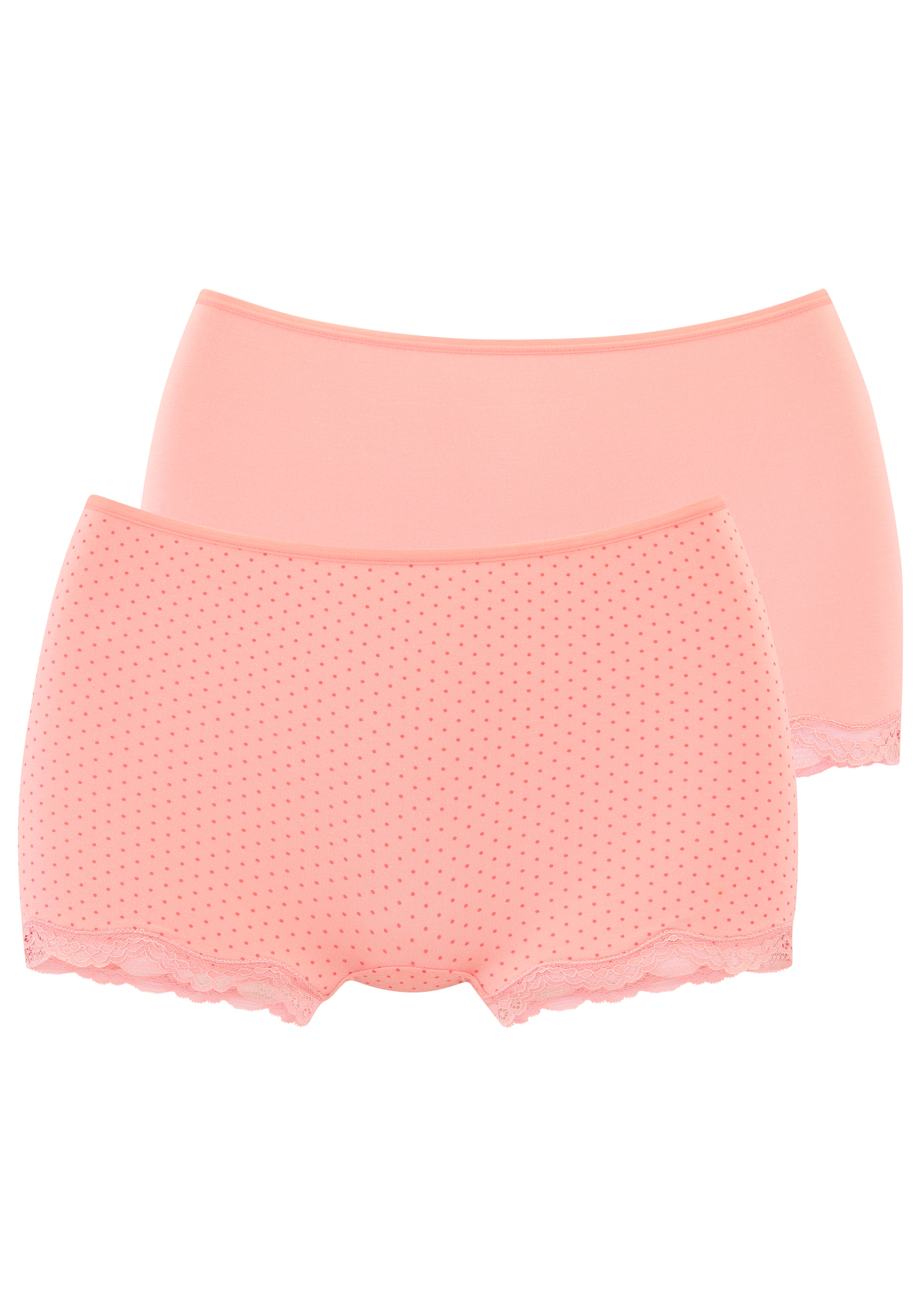 LASCANA Panty 2er-Pack, aus hochwertiger Modal-Qualität mit Spitze