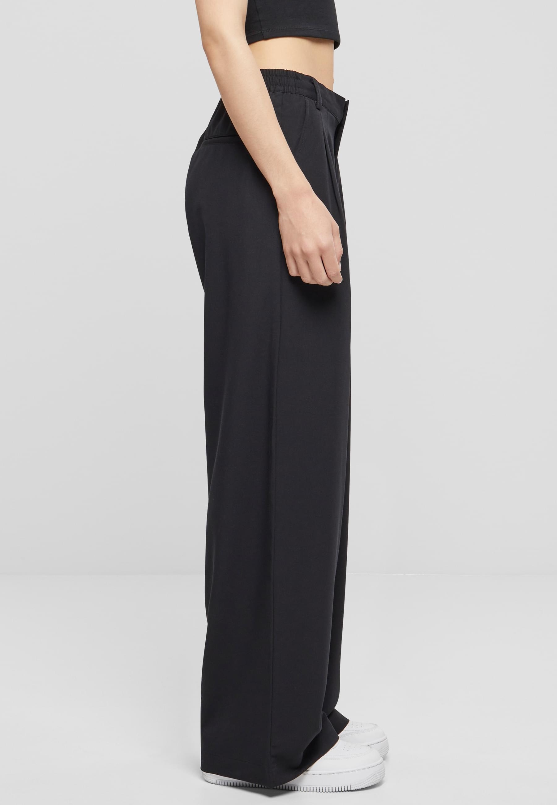 URBAN CLASSICS Stoffhose »Urban Classics Damen Ladies Ultra Wide Pleat-Front Pants«, (1 tlg.)