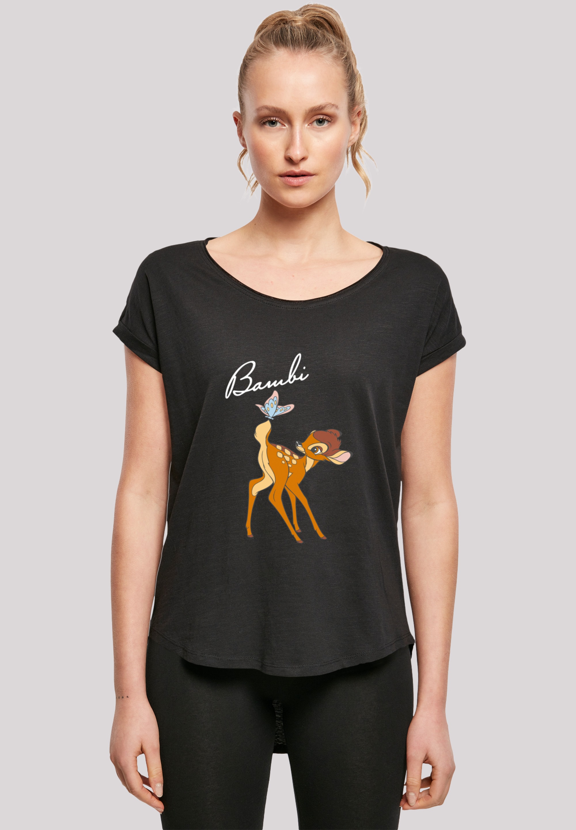 F4NT4STIC Print | kaufen BAUR Tail«, »Bambi Schmetterling T-Shirt