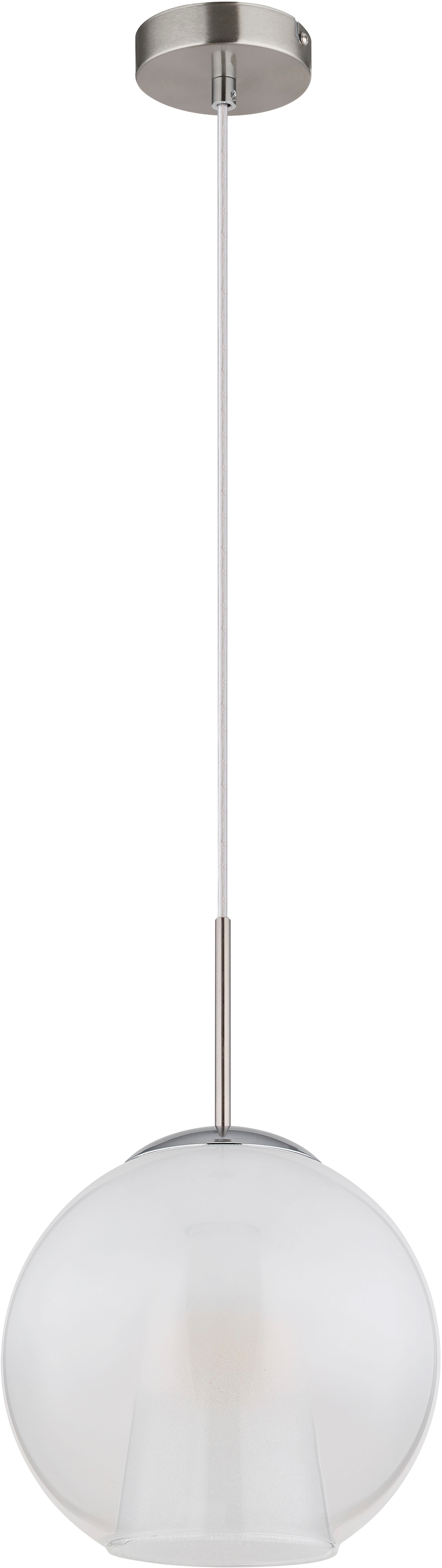 GLOBO LIGHTING Hängeleuchte »BARRY« E27 1 Stk. Hängelampe Glaskugel opal klar verlaufend Glaskristallleuchte