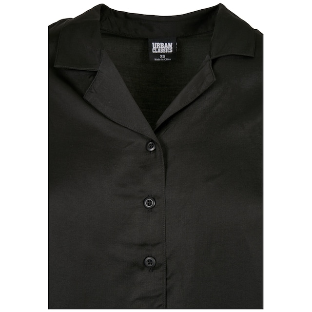 »Damen Satin BAUR Shirt«, Langarmhemd (1 Black Viscose Ladies Friday URBAN Resort | CLASSICS tlg.)